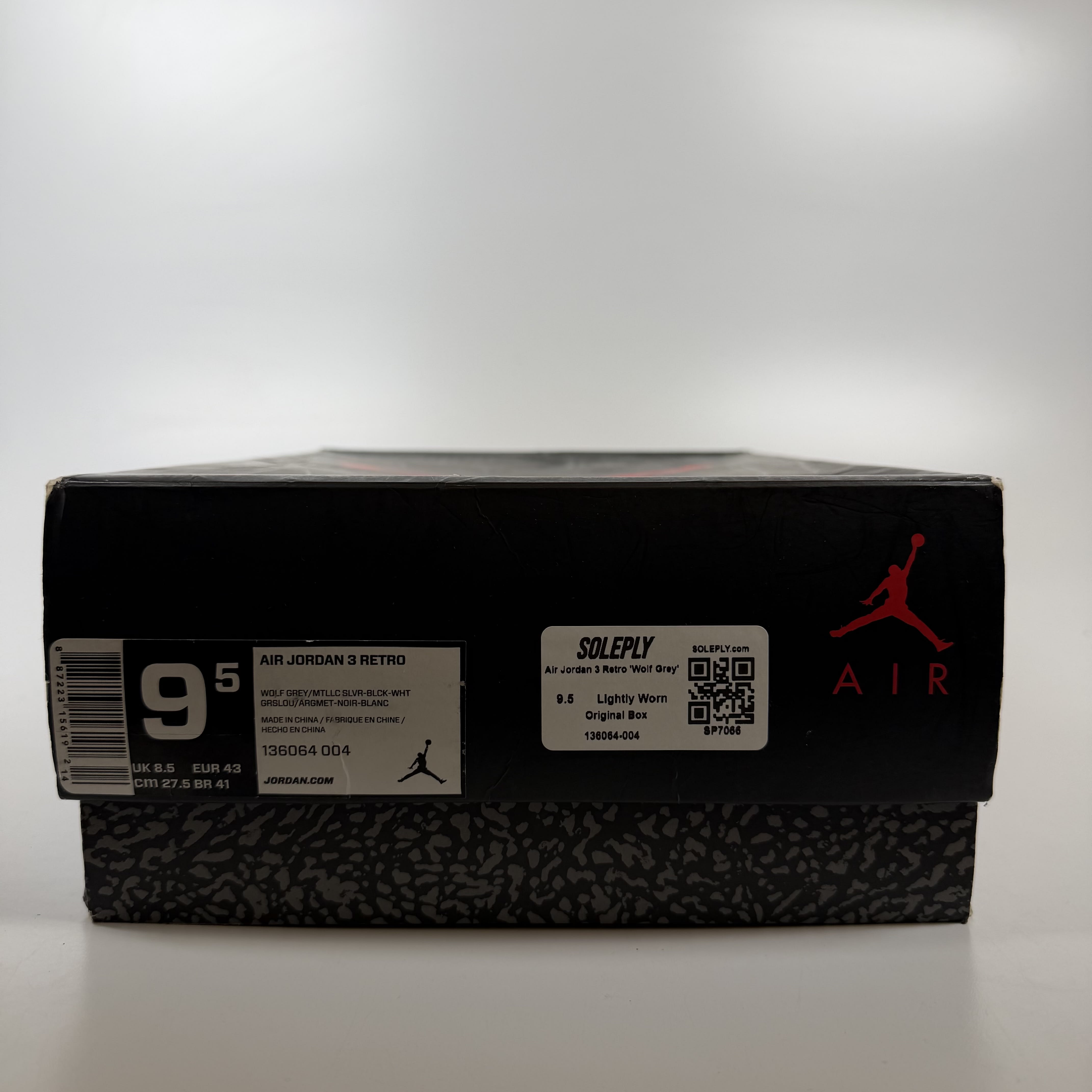 SP7066 Air Jordan 3 Retro 'Wolf Grey'