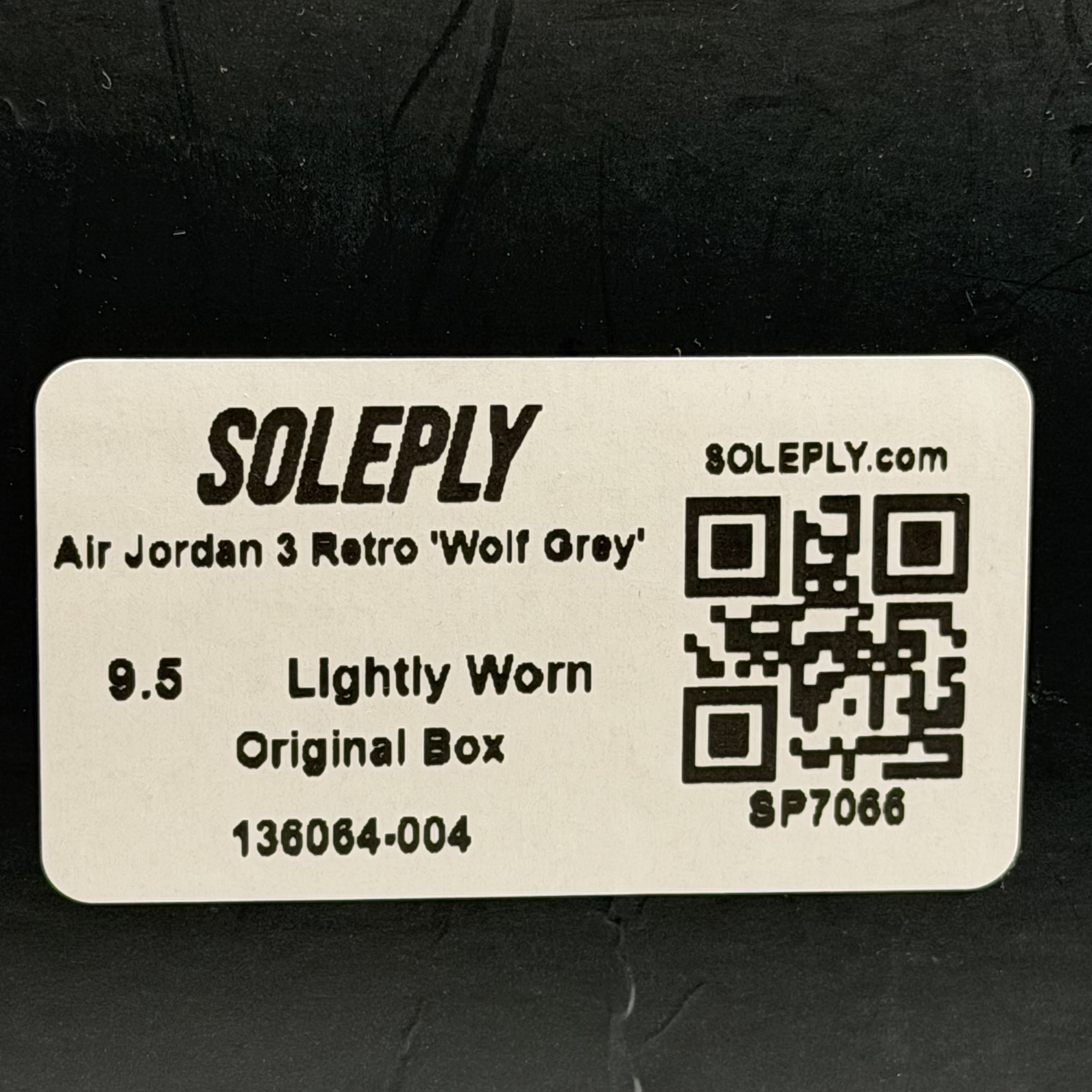 SP7066 Air Jordan 3 Retro 'Wolf Grey'