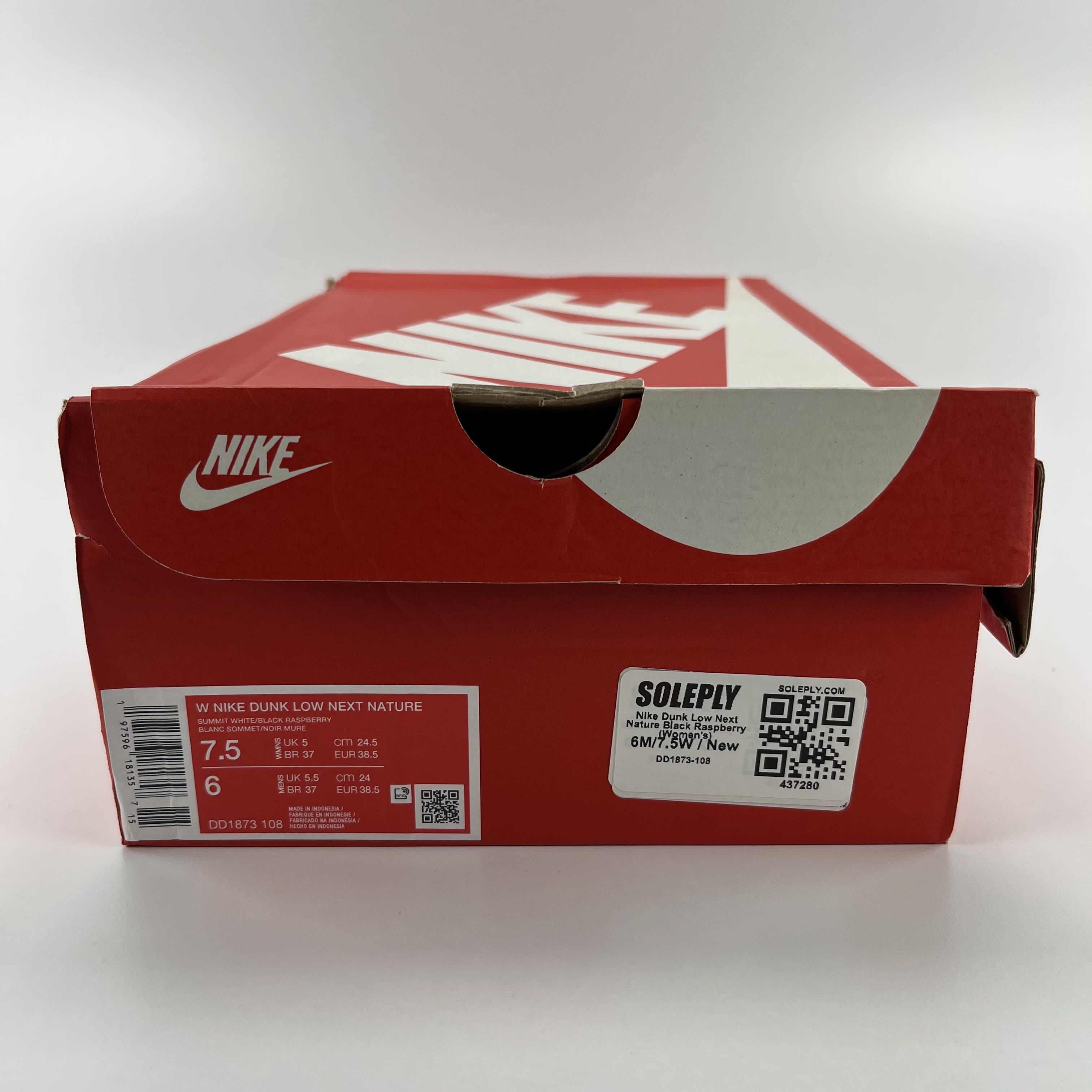 437280 Nike Dunk Low Next Nature Black Raspberry (Women's)