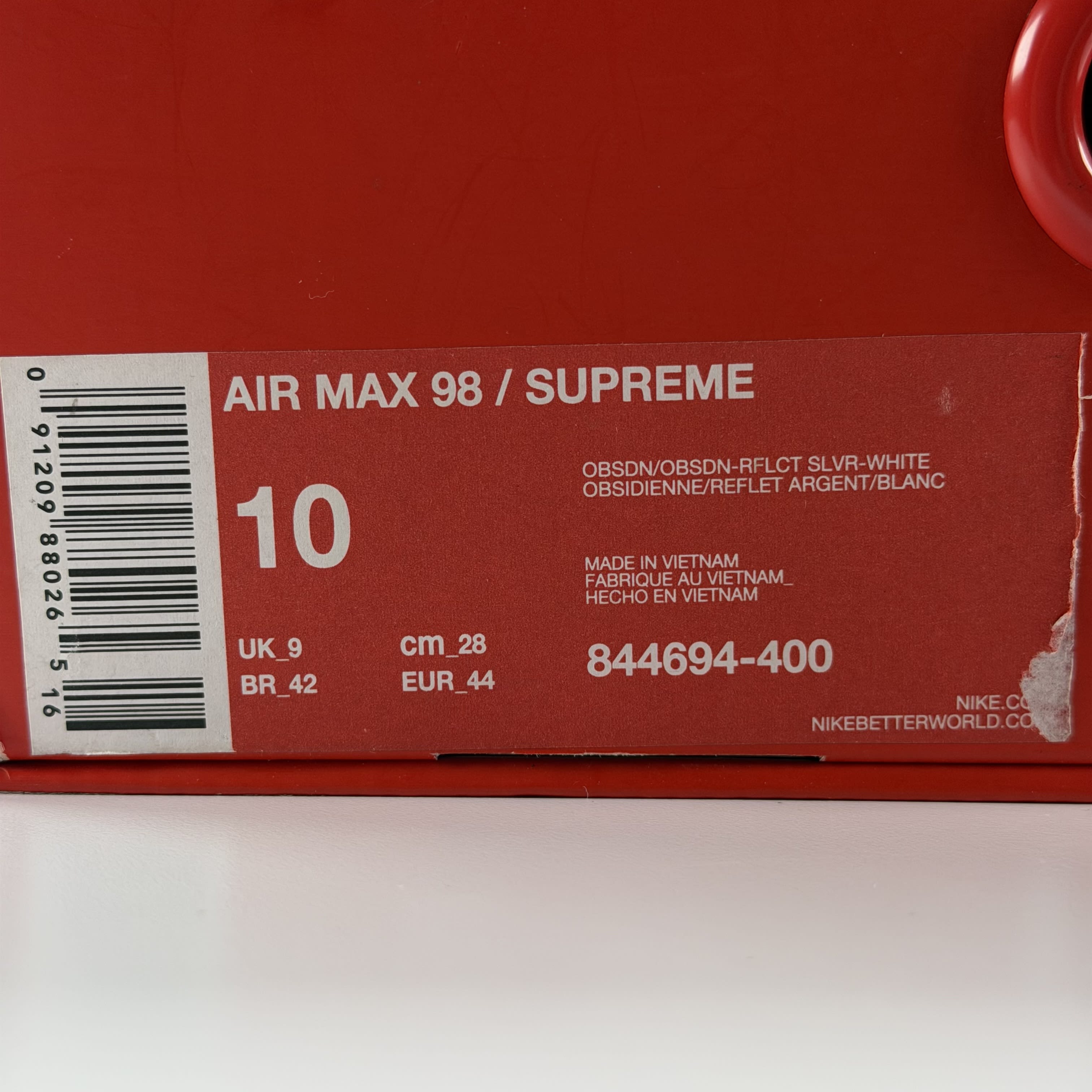 767351 Nike Air Max 98 Supreme Obsidian