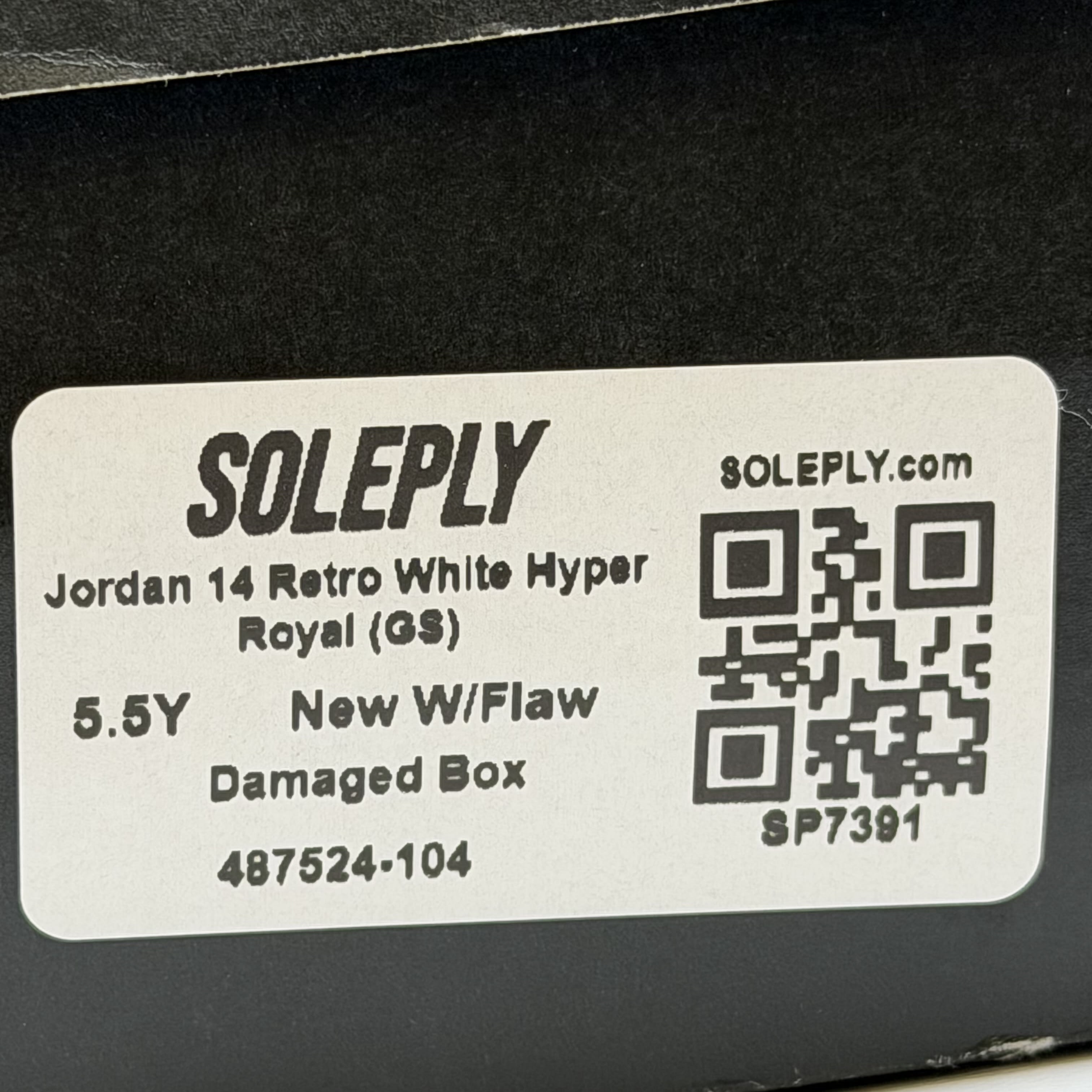 SP7391 Jordan 14 Retro White Hyper Royal (GS)