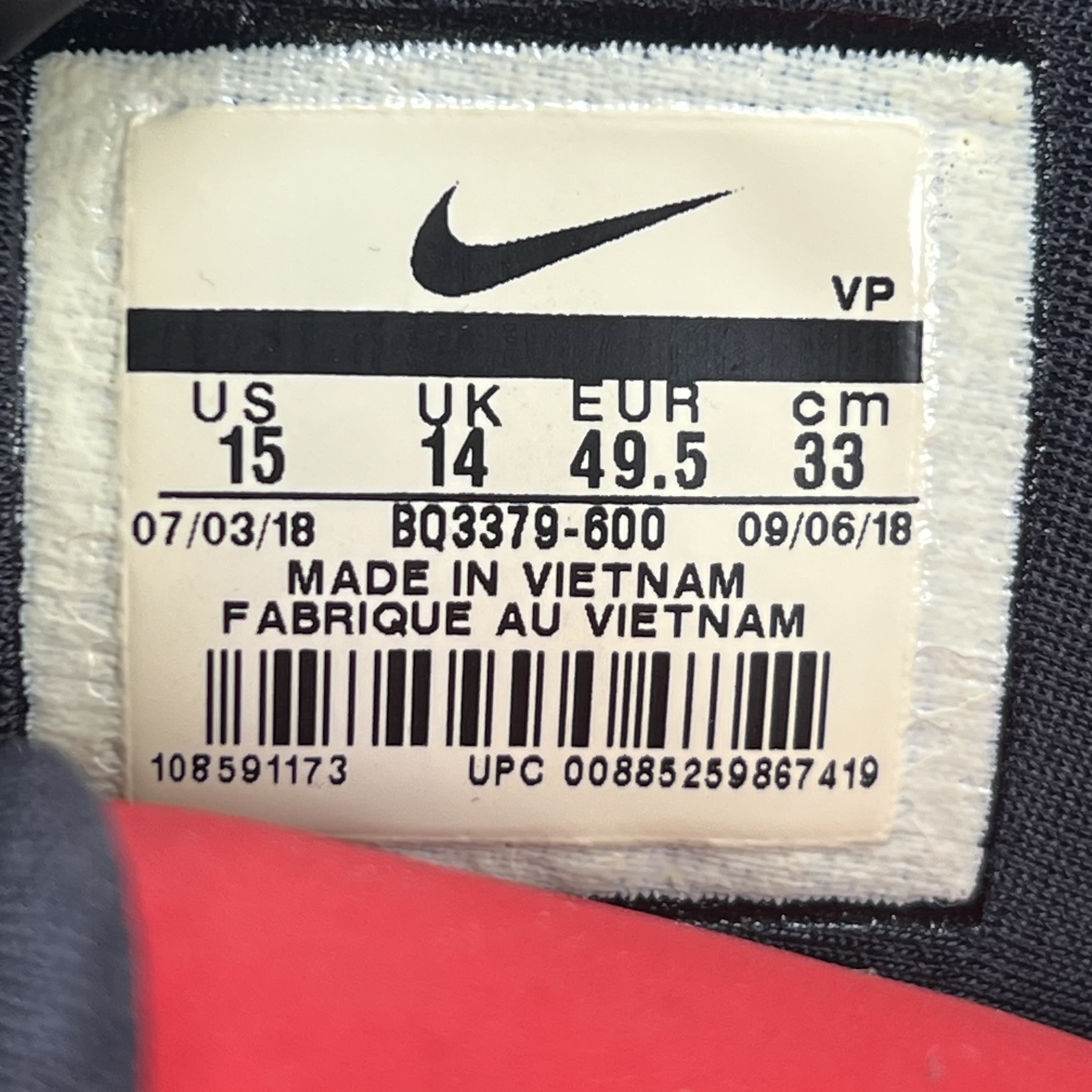 SP4117 Nike Zoom Rookie University Red Black