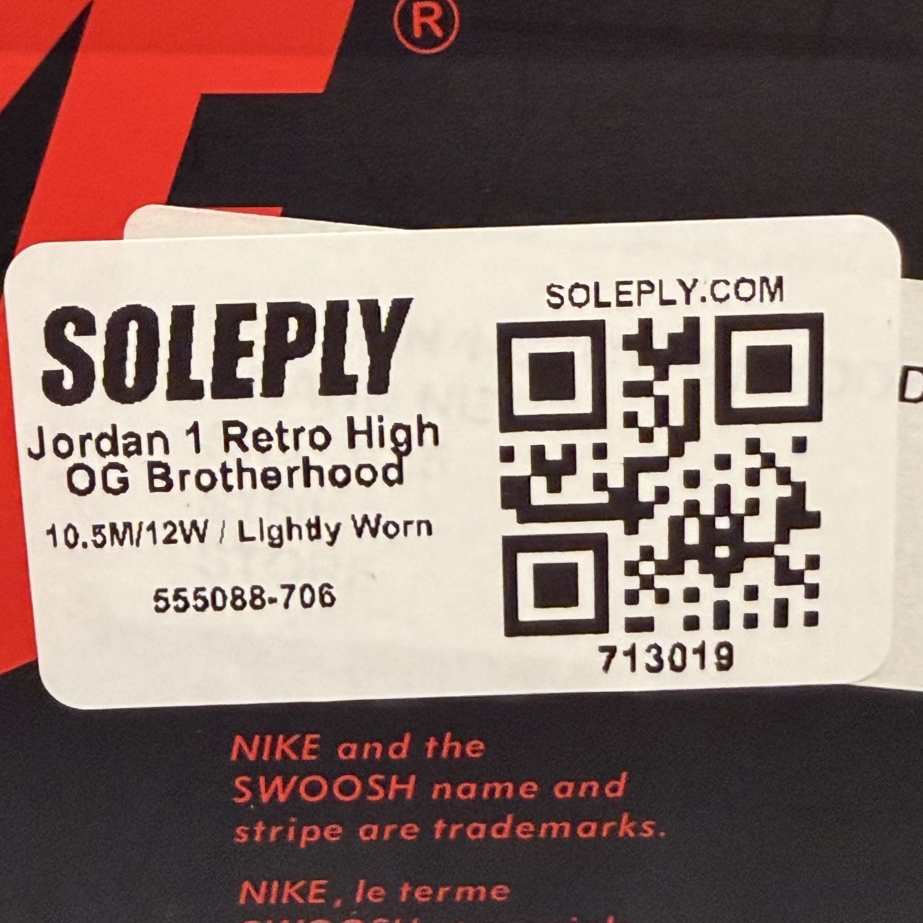 713019 Jordan 1 Retro High OG Brotherhood