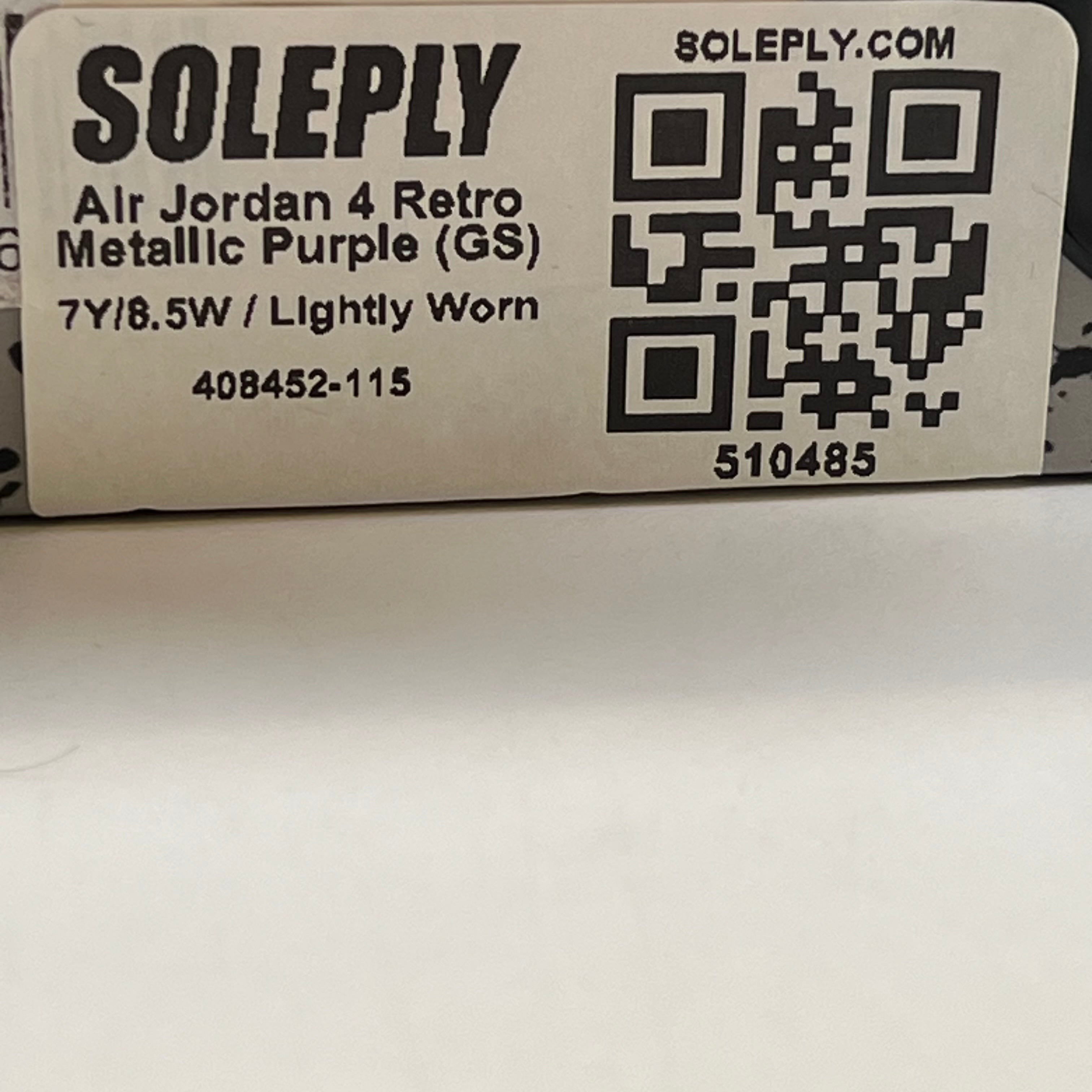 510485 Air Jordan 4 Retro Metallic Purple (GS)