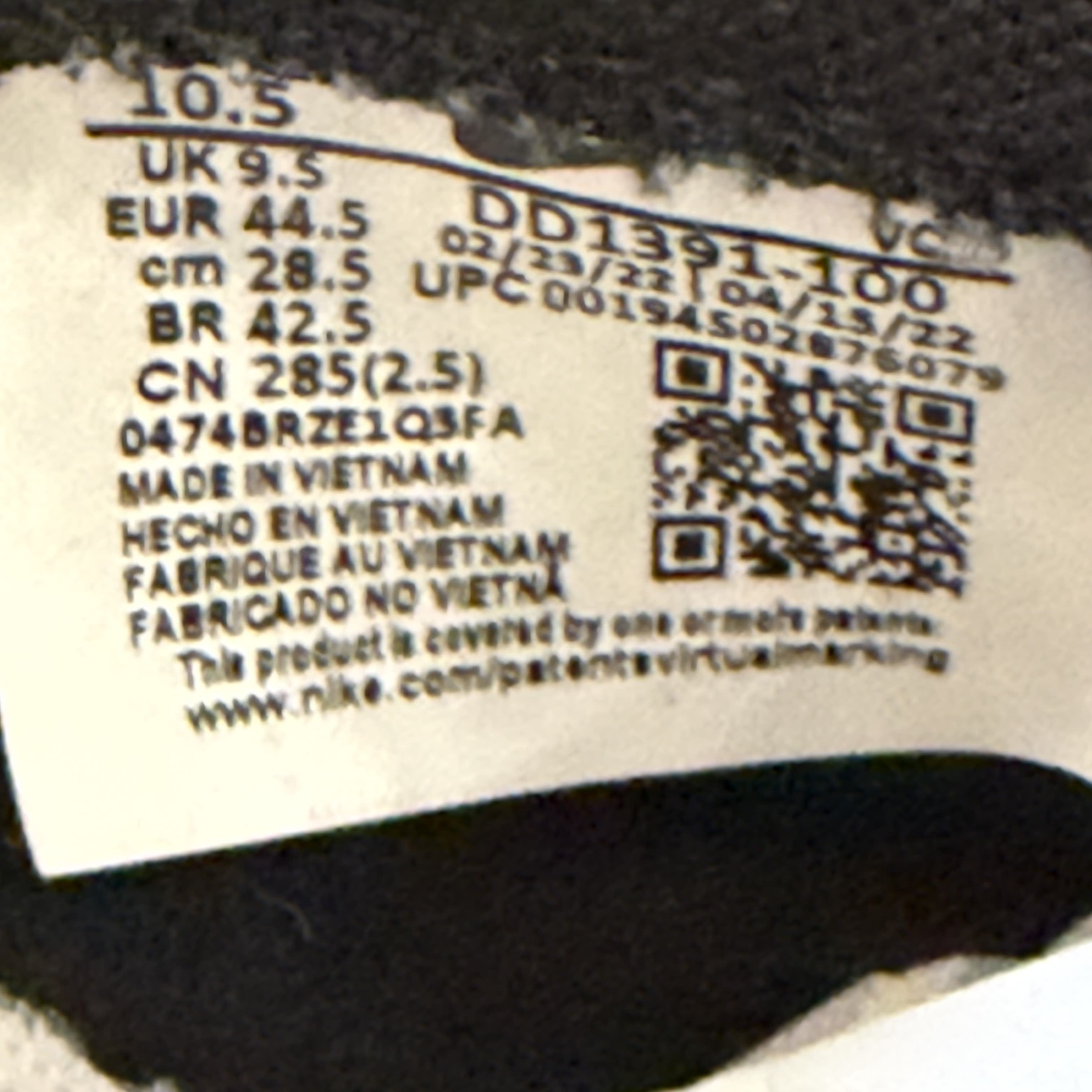 767172 Nike Dunk Low Retro White Black Panda