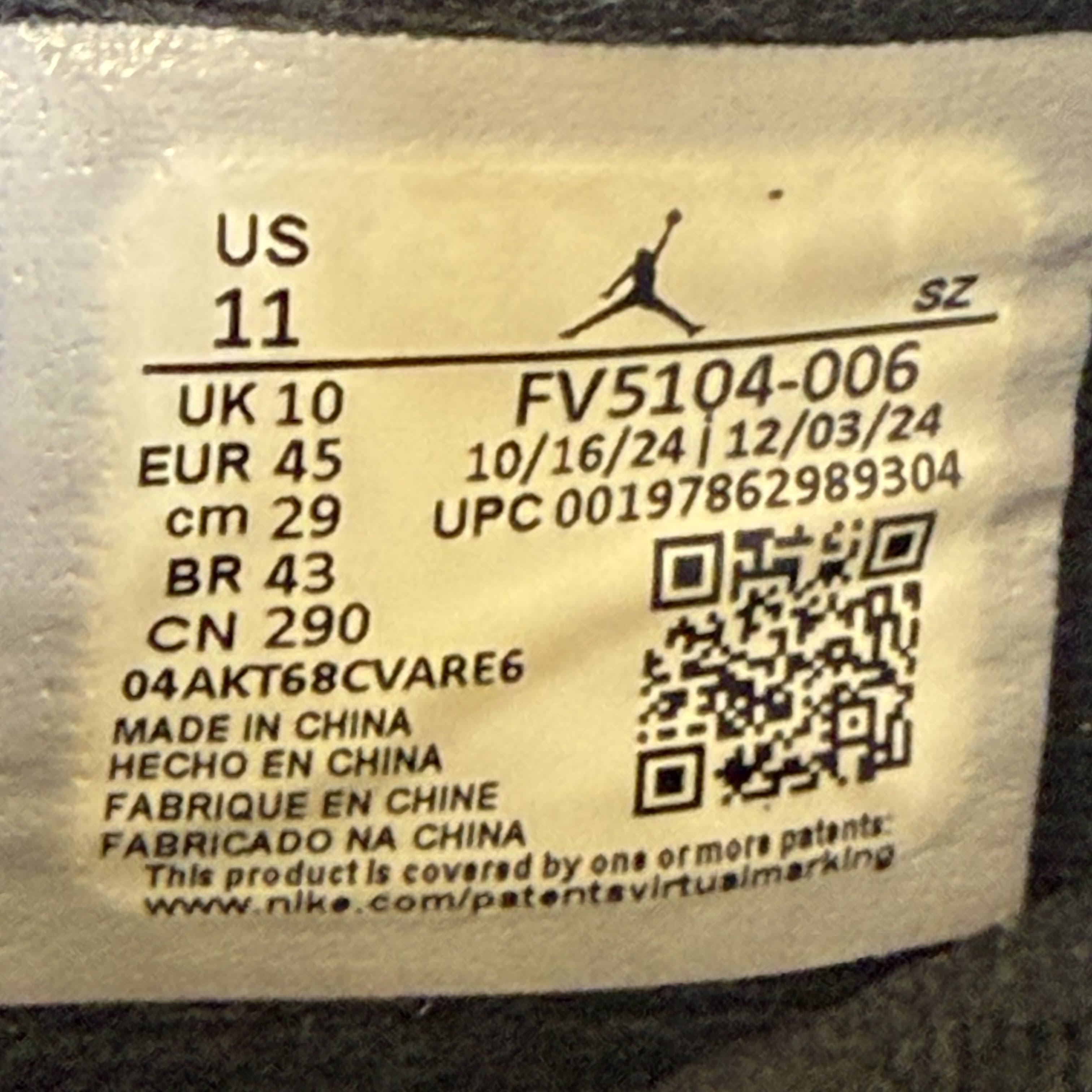 SP7612 Jordan 11 Retro Low Bred