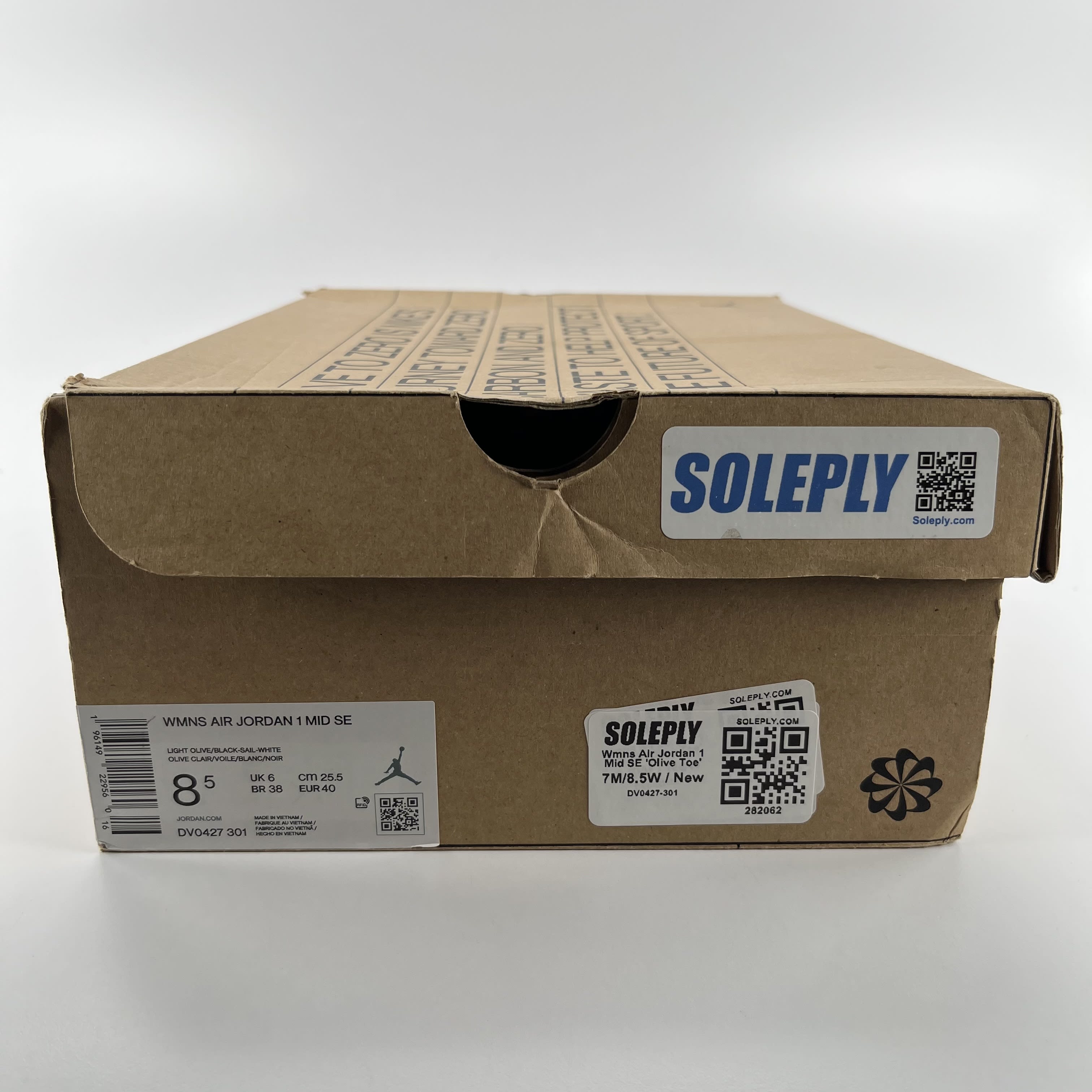 282062 Wmns Air Jordan 1 Mid SE 'Olive Toe'