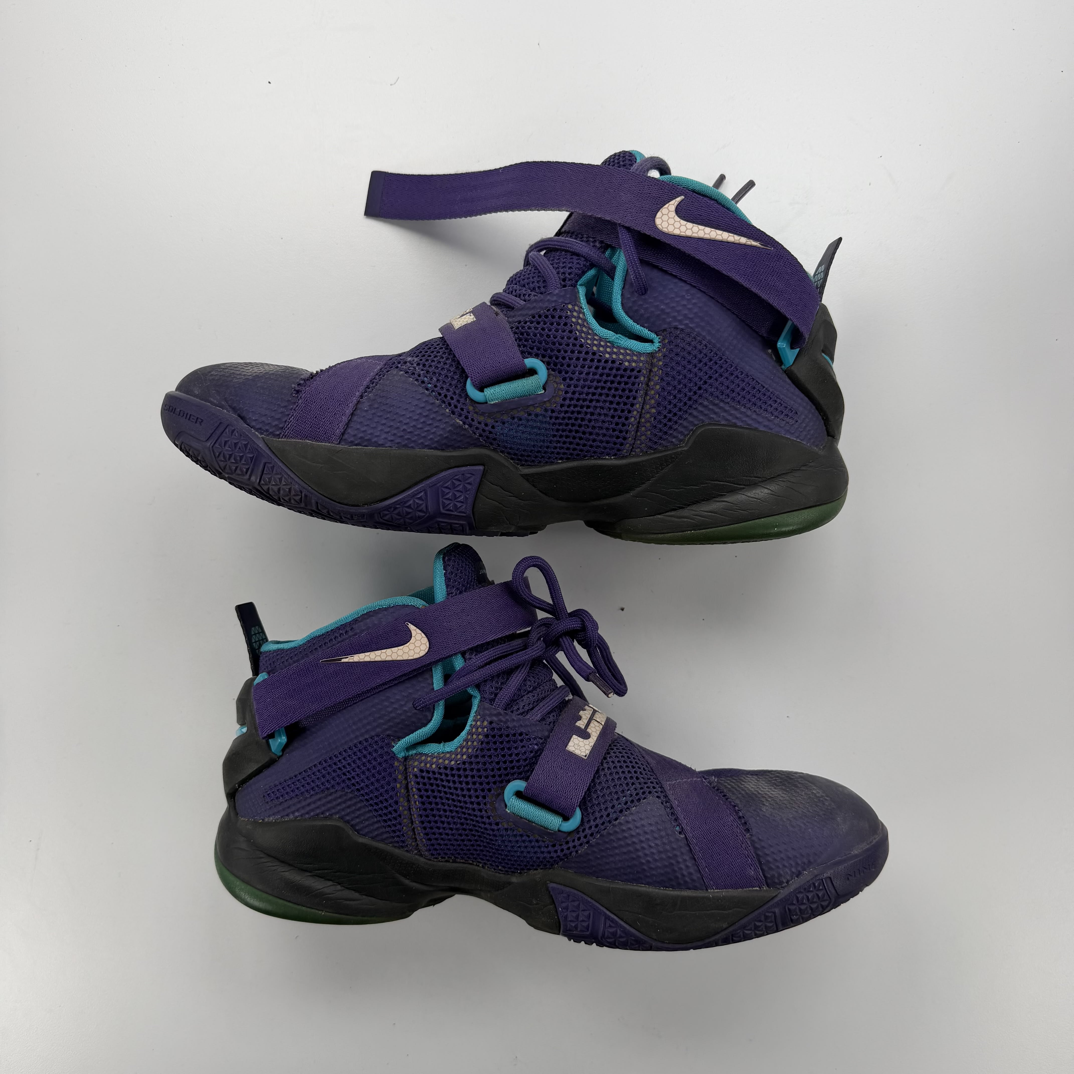 SP5766 Nike LeBron Soldier 9 GS 'Charlotte Hornets'