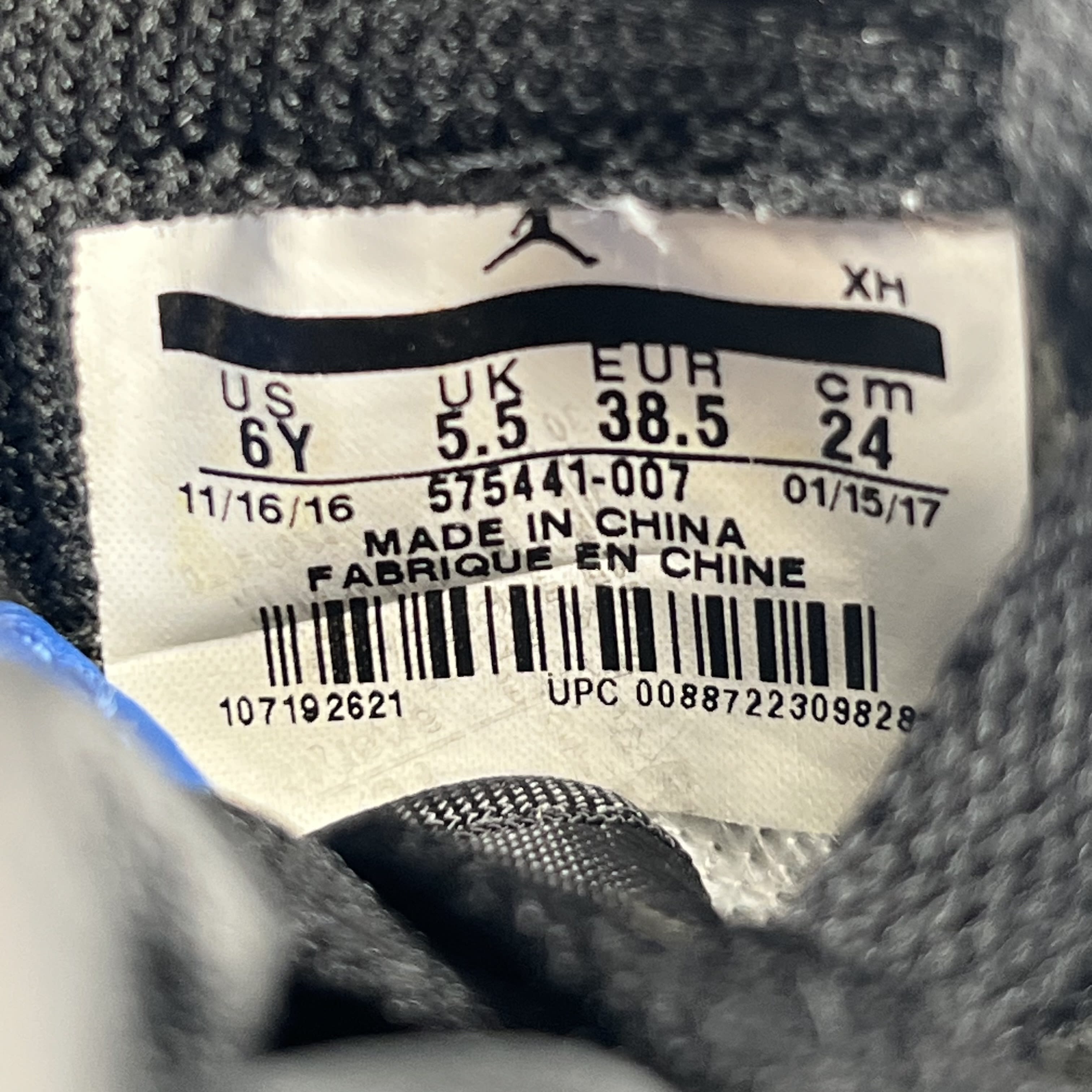 SP3380 Air Jordan 1 Retro High OG BG 'Royal' 2017