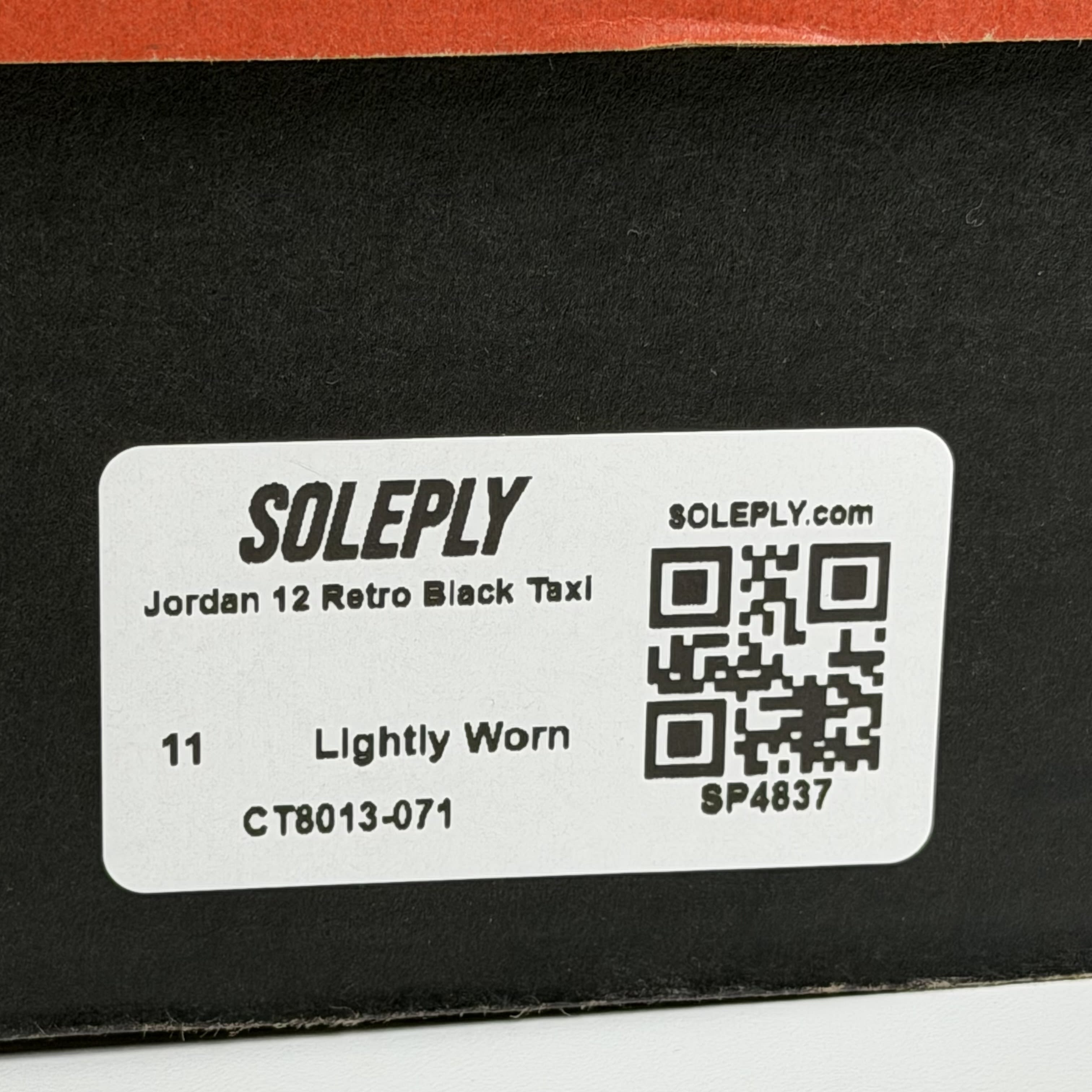 SP4837 Jordan 12 Retro Black Taxi
