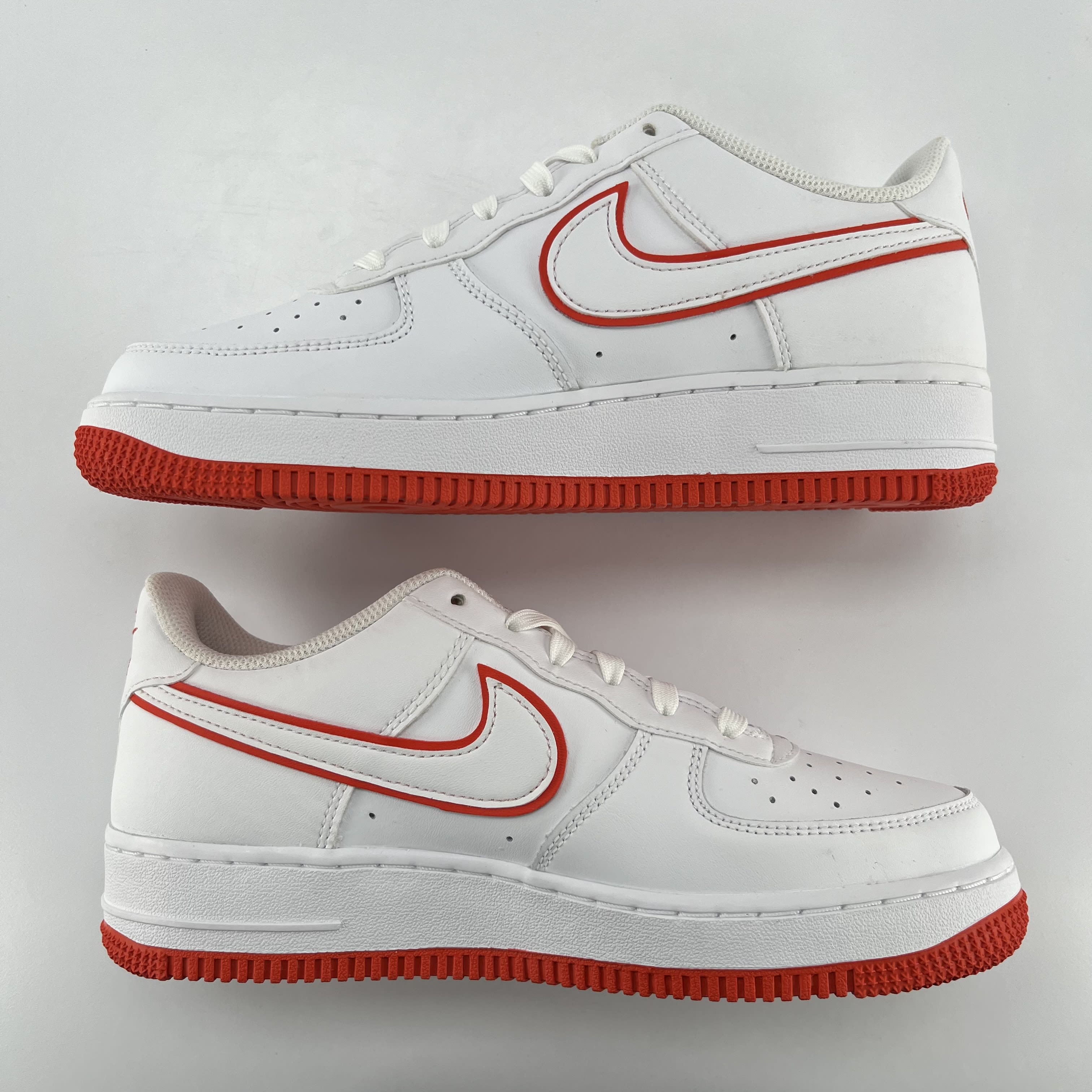 273174 Nike Air Force 1 Low White Picante Red (GS)