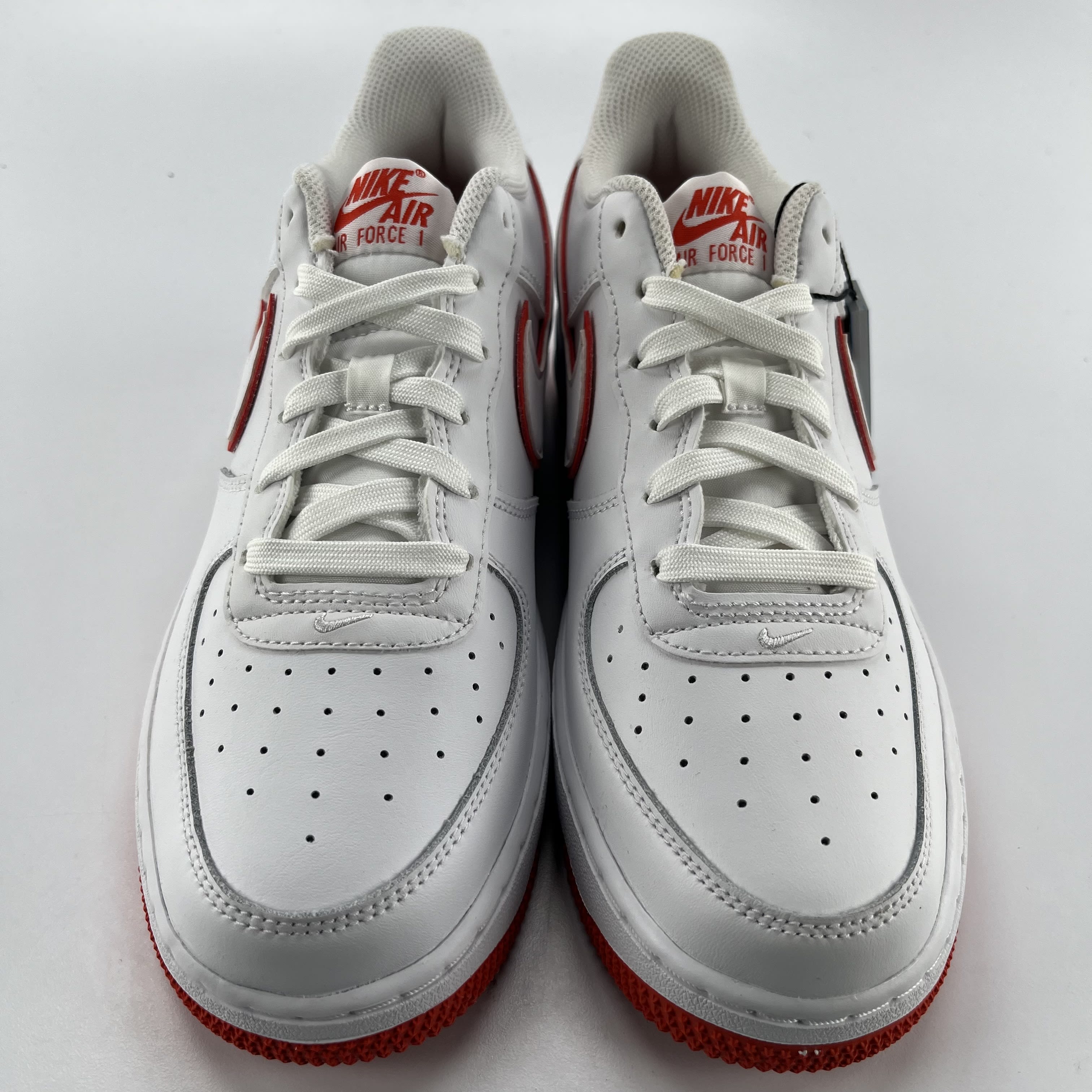 273174 Nike Air Force 1 Low White Picante Red (GS)