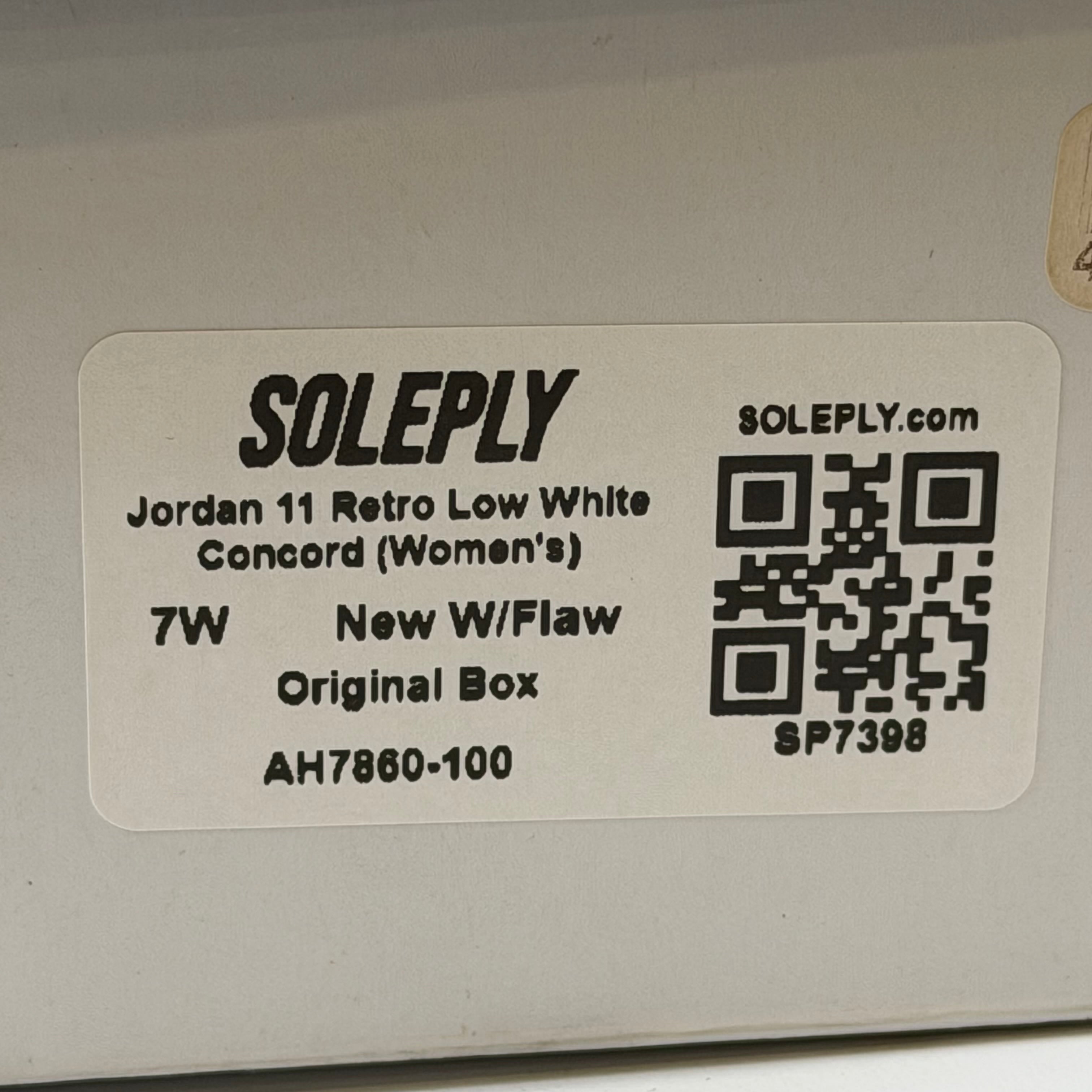 SP7398 Jordan 11 Retro Low White Concord (Women's)