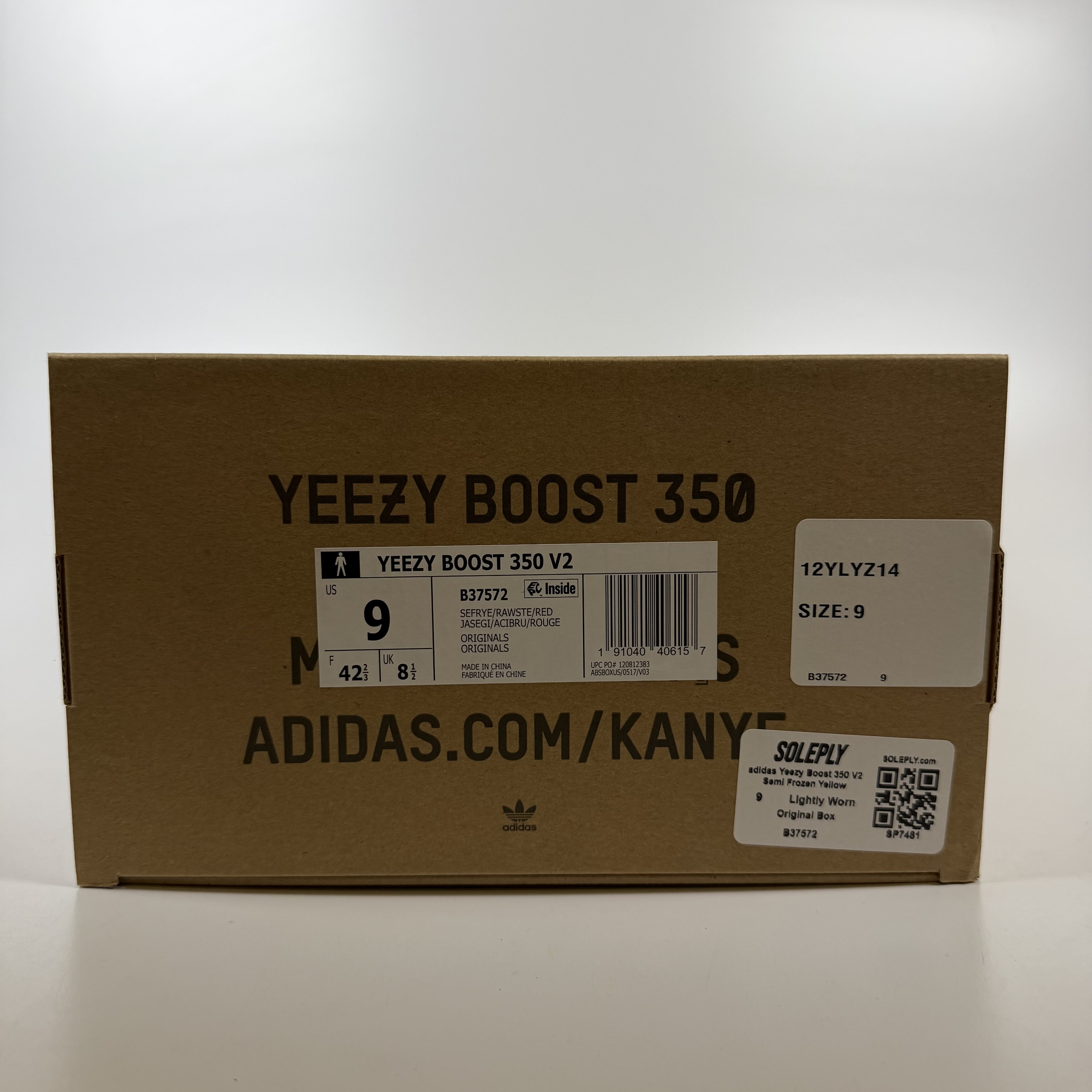 [SP7481] adidas Yeezy Boost 350 V2 Semi Frozen Yellow
