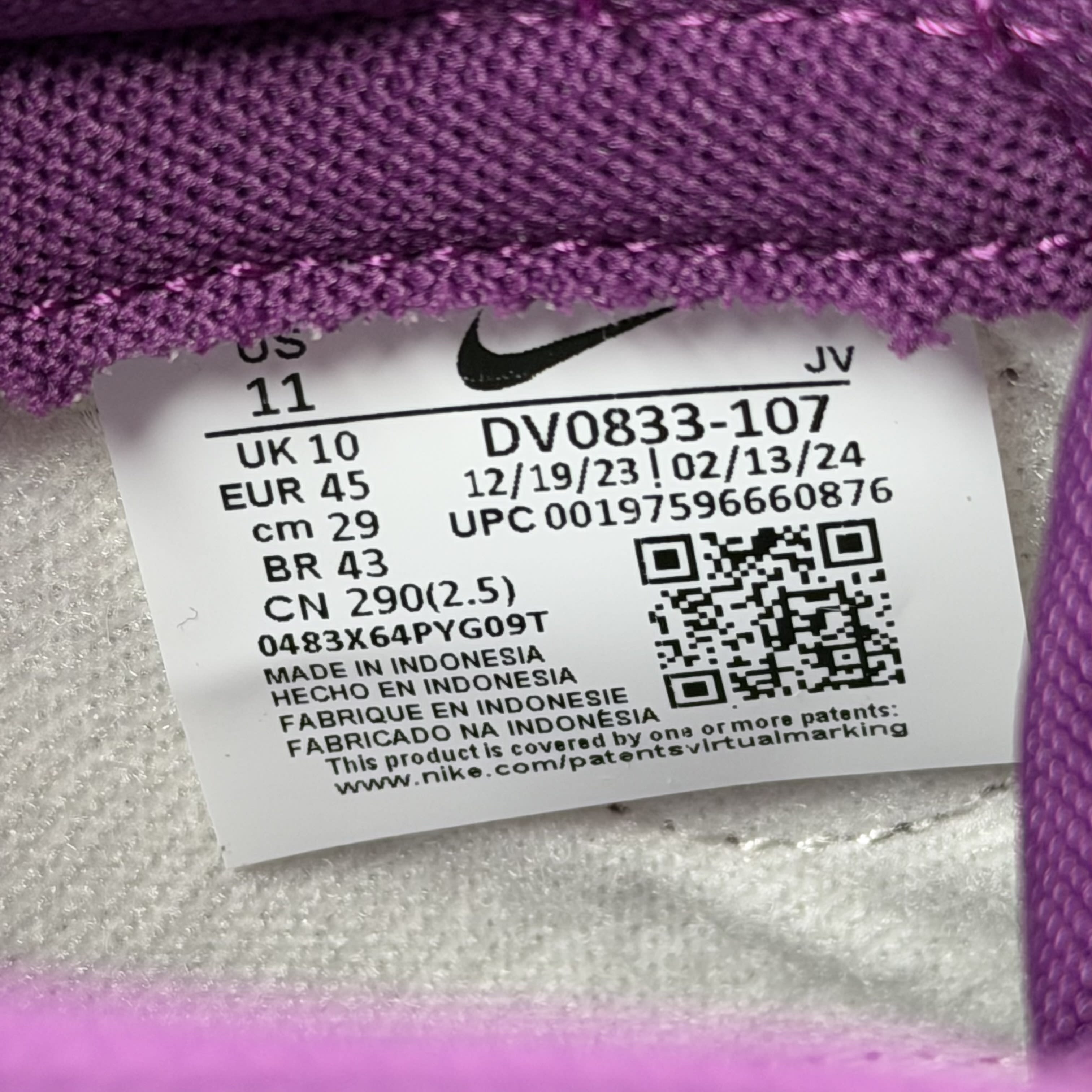 262596 Nike Dunk Low White Viotech