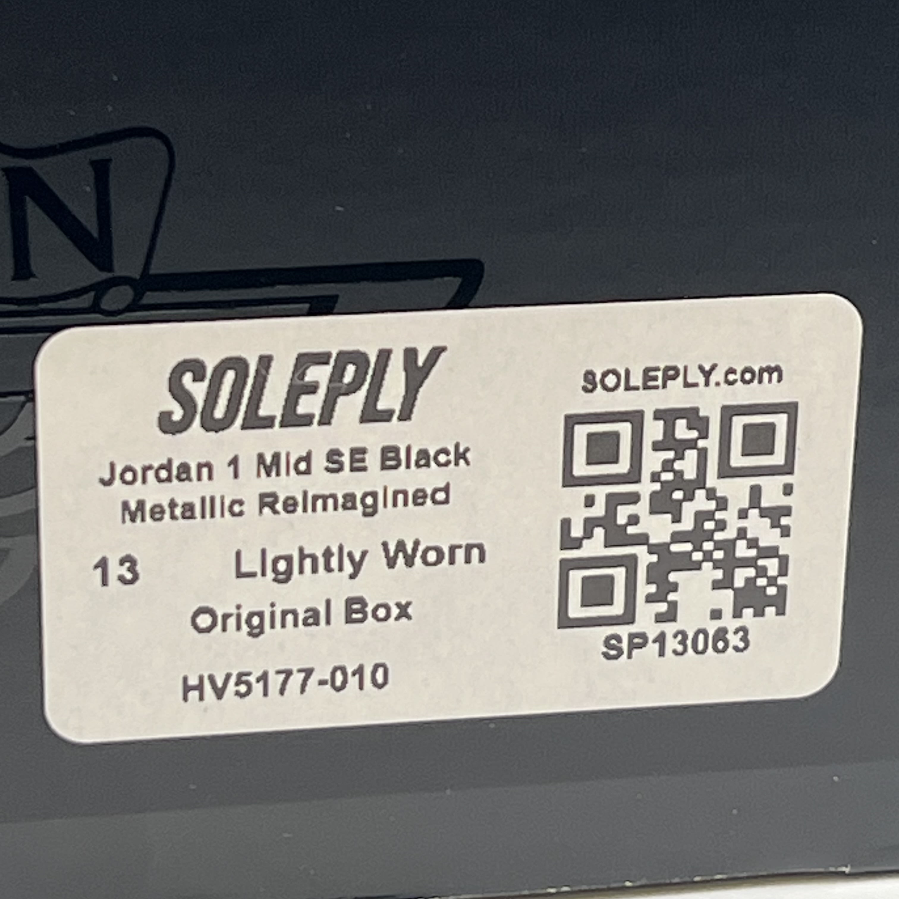 SP13063 Jordan 1 Mid SE Black Metallic Reimagined