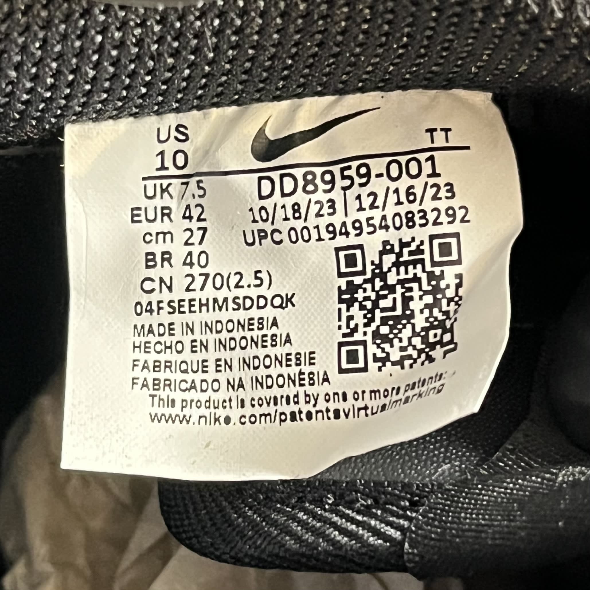 392794 Nike Air Force 1 Low '07 Black (Women's)