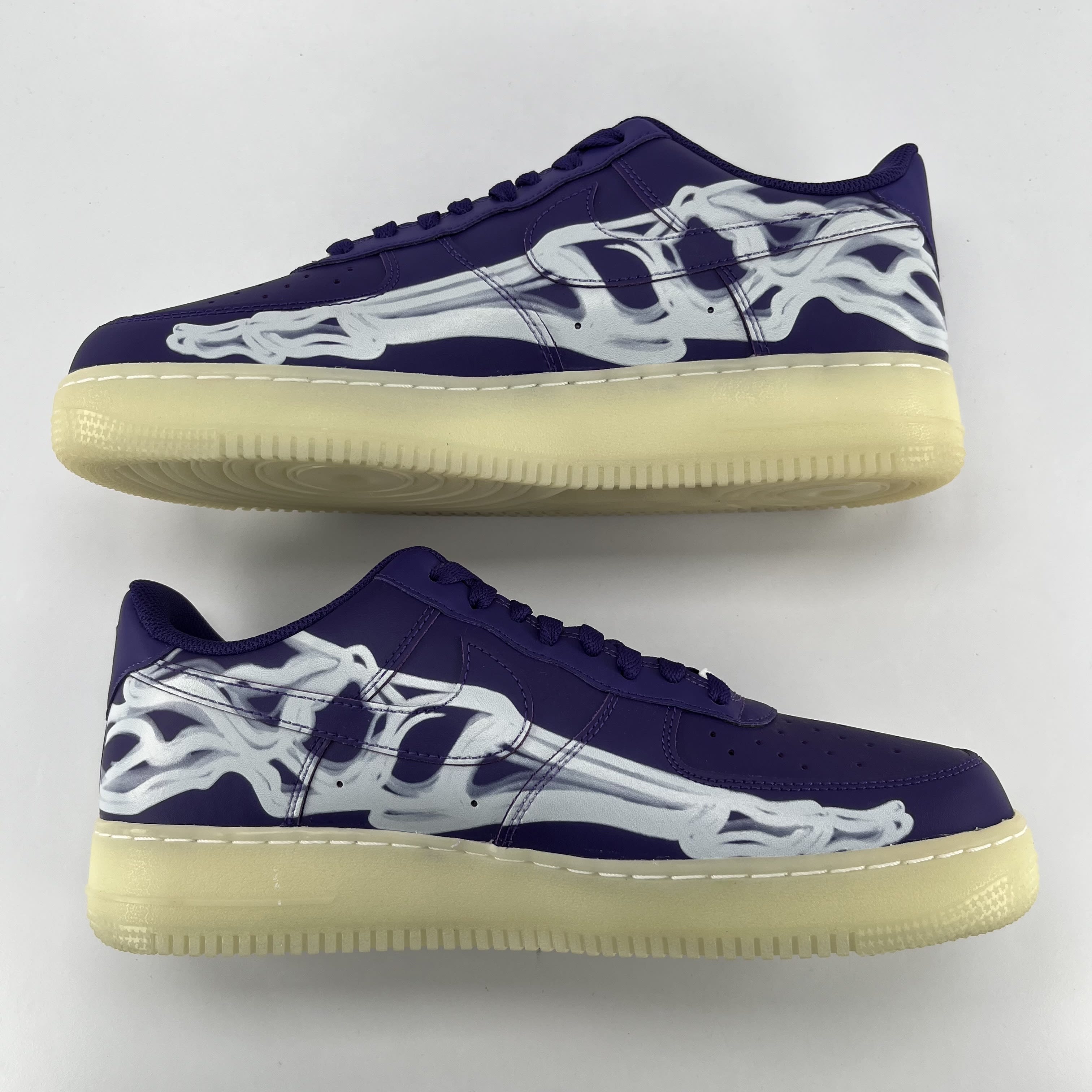 412834 Nike Air Force 1 Low '07 QS Purple Skeleton Halloween (2021)
