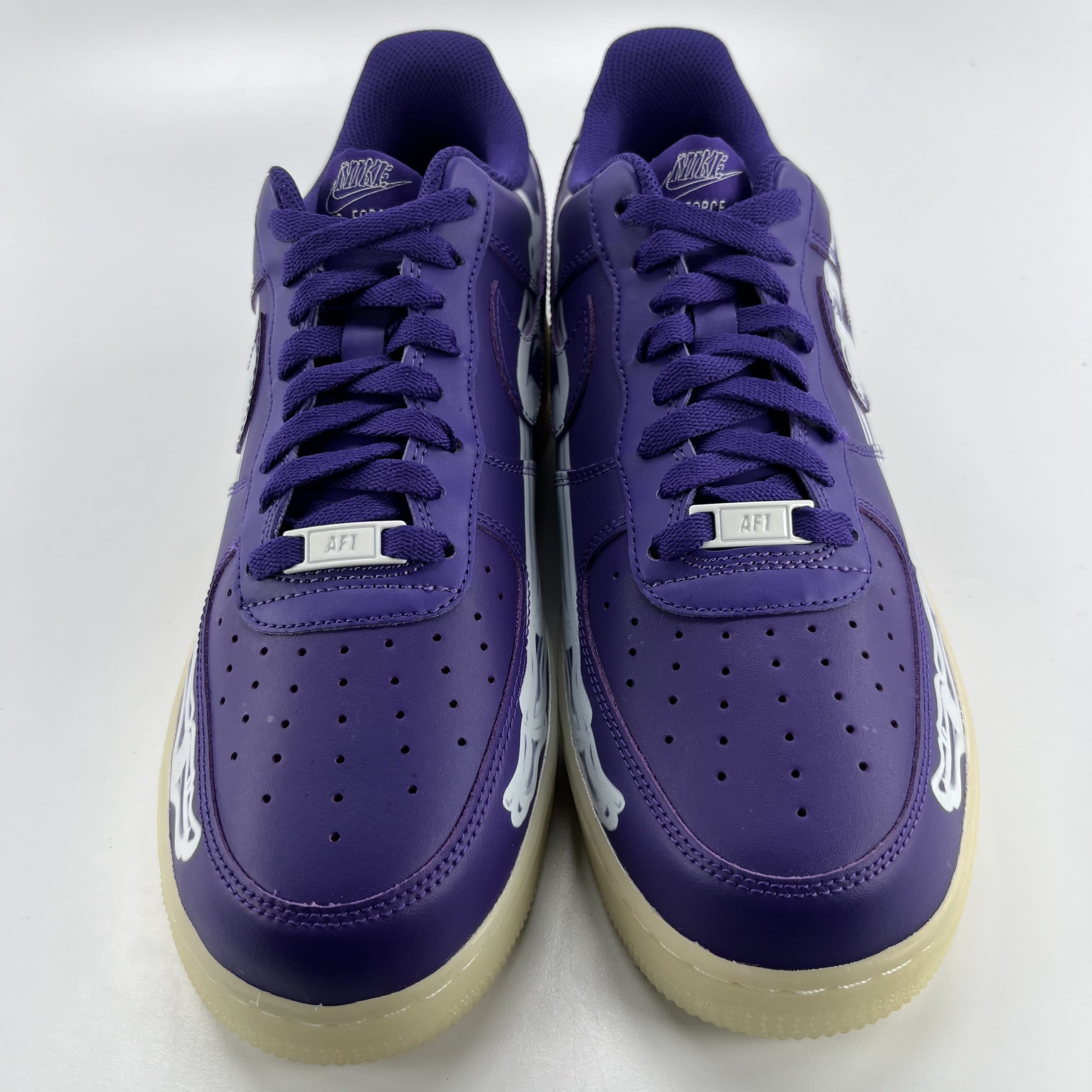 412834 Nike Air Force 1 Low '07 QS Purple Skeleton Halloween (2021)
