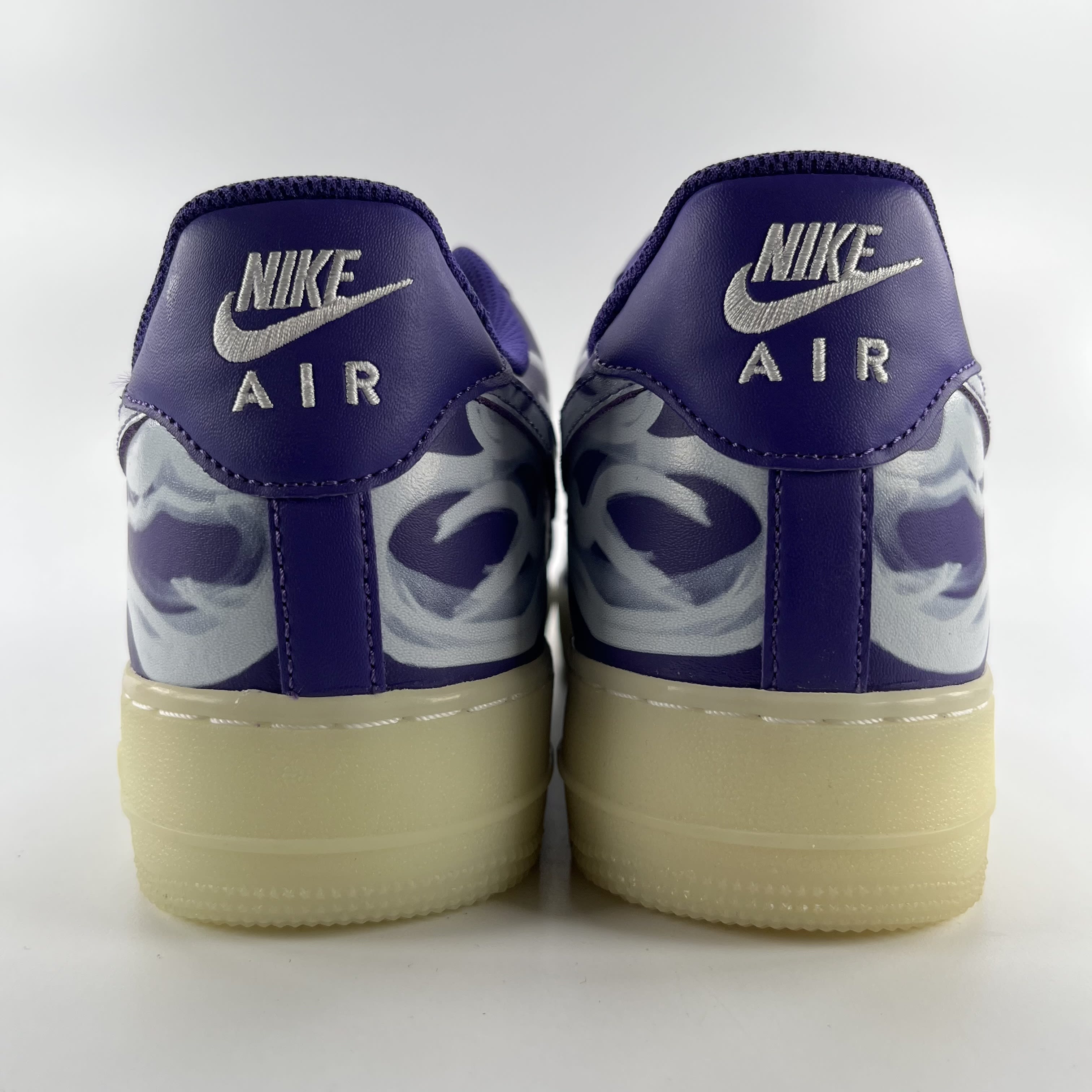 412834 Nike Air Force 1 Low '07 QS Purple Skeleton Halloween (2021)