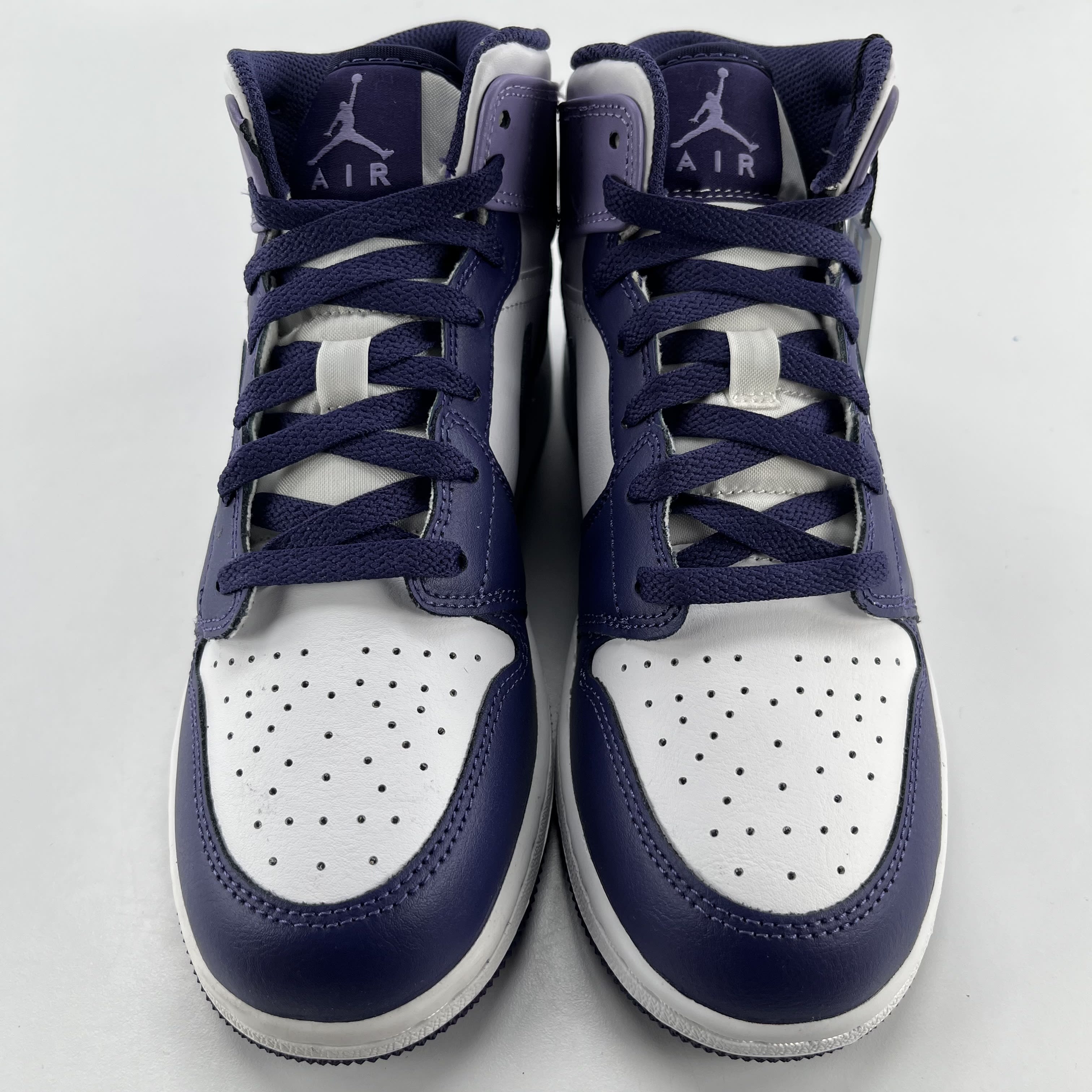 385386 Jordan 1 Mid White Sky J Purple (GS)