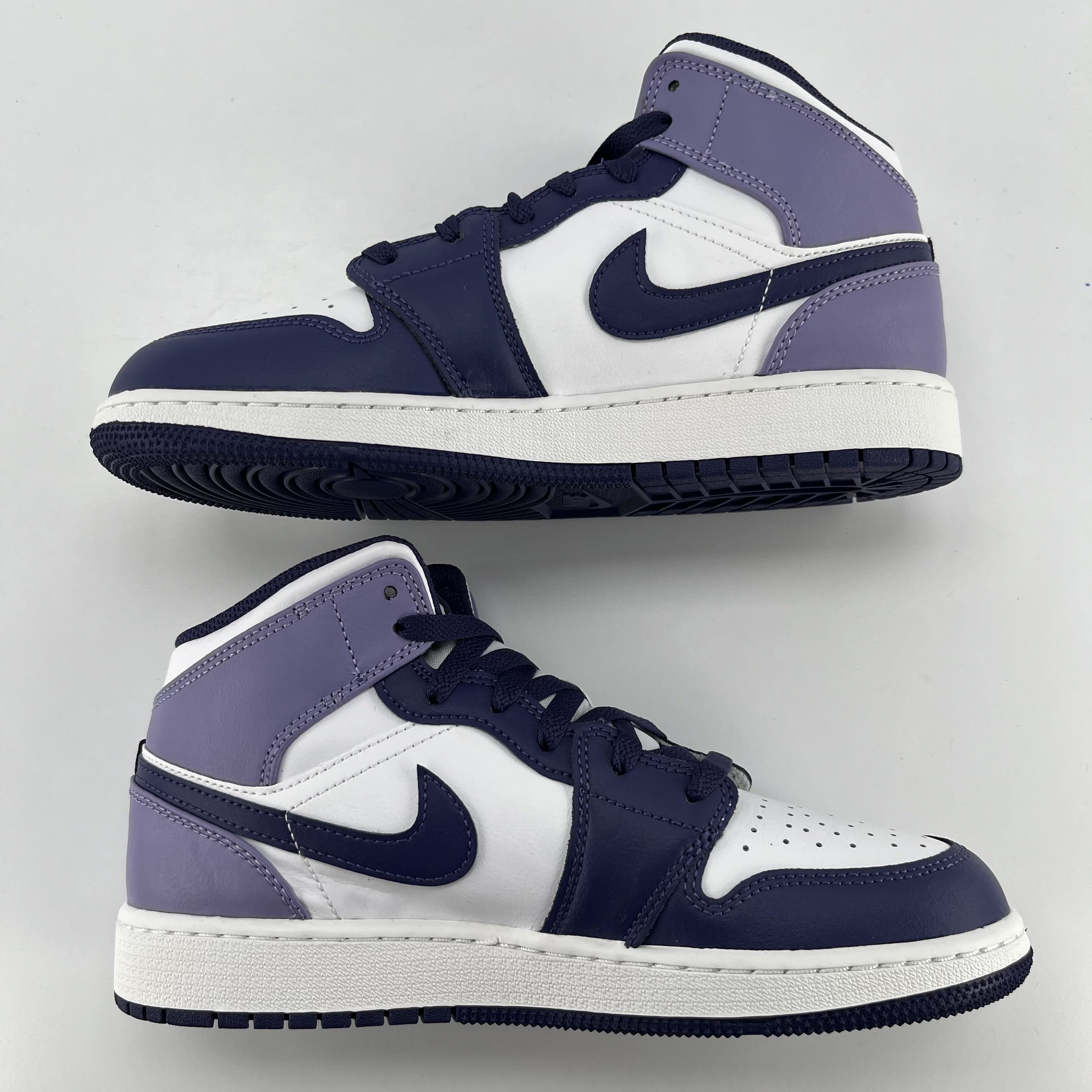 274527 Jordan 1 Mid White Sky J Purple (GS)