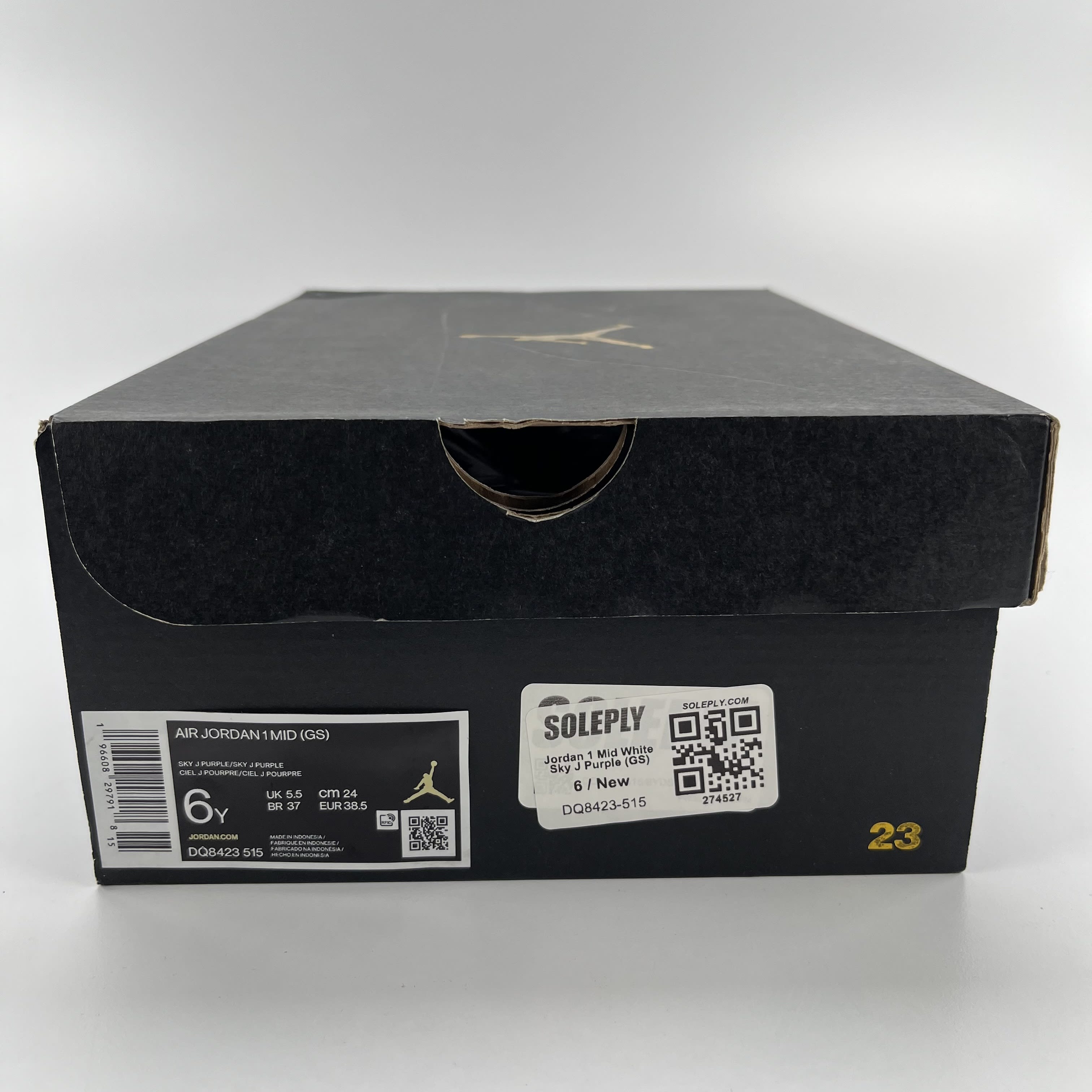 274527 Jordan 1 Mid White Sky J Purple (GS)