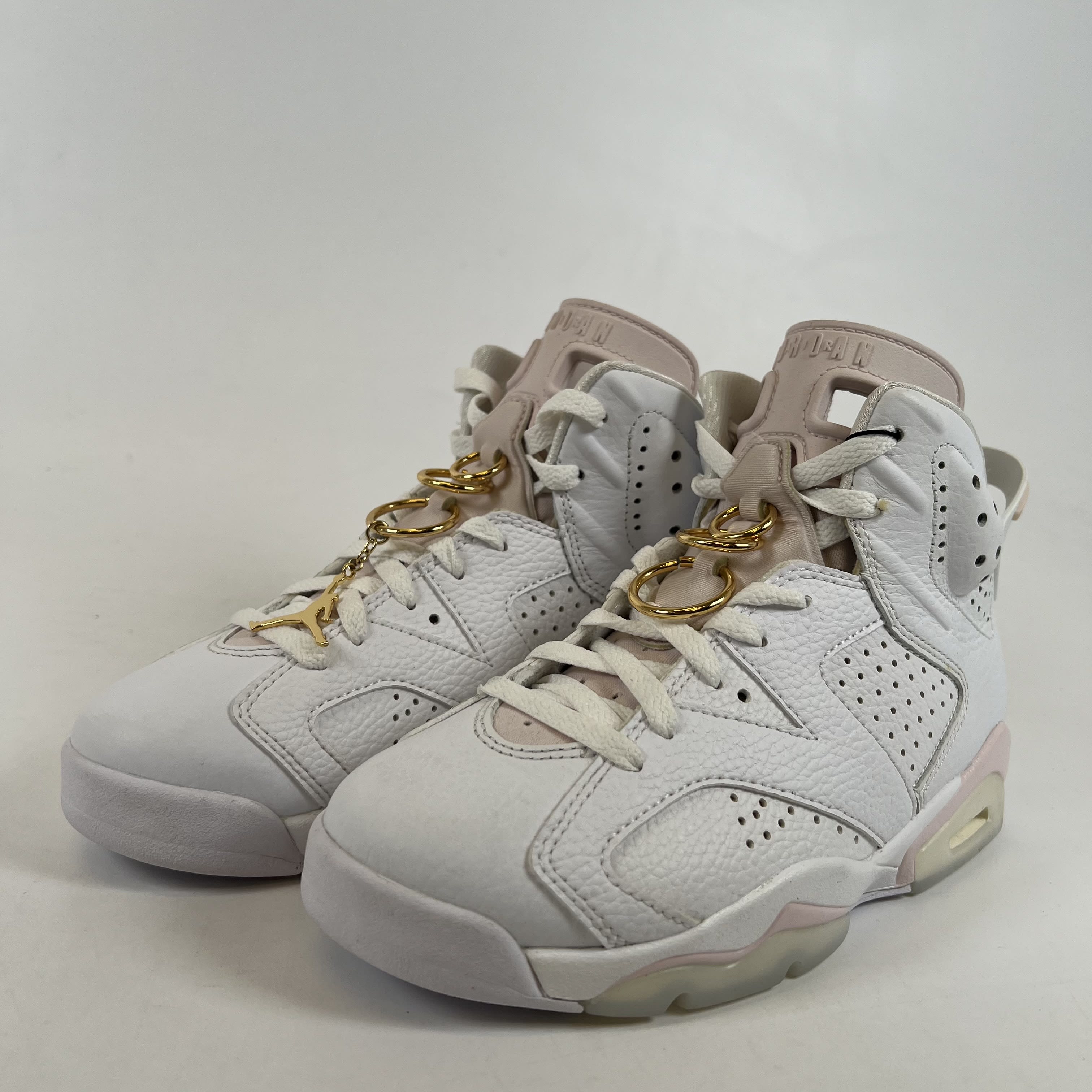 647924 Jordan 6 Retro Gold Hoops (Women's)