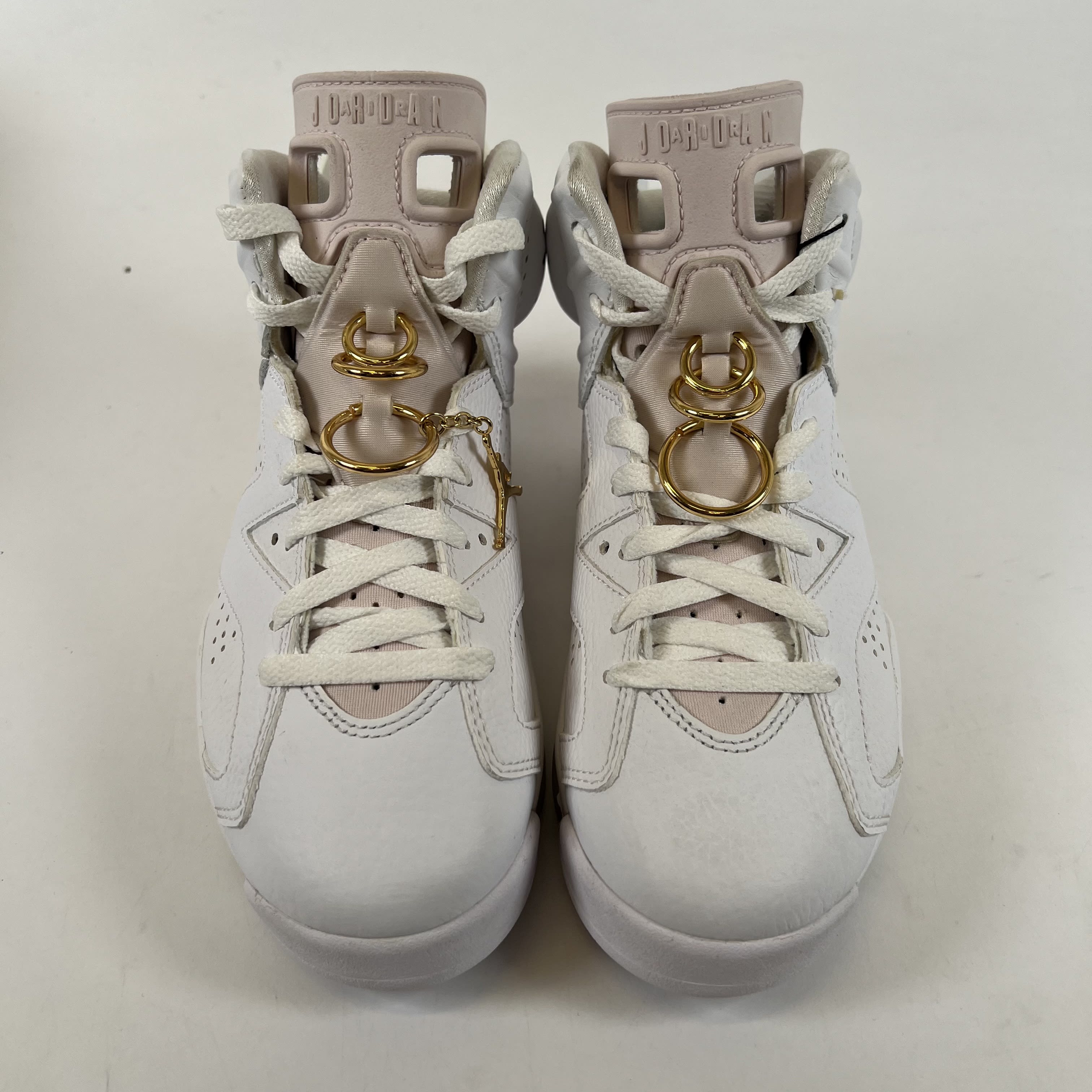 647924 Jordan 6 Retro Gold Hoops (Women's)