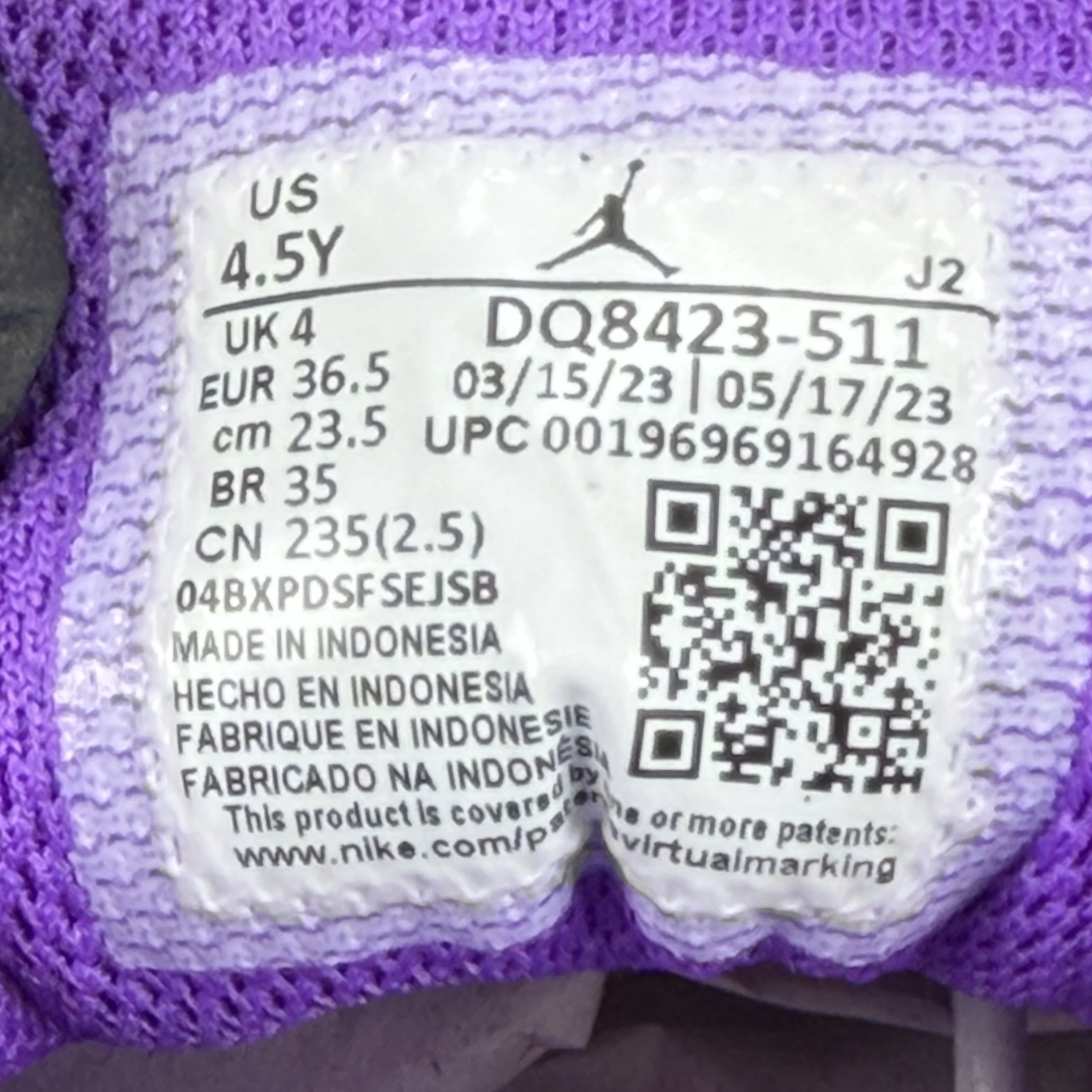 SP4349 Jordan 1 Mid Purple Venom (GS)