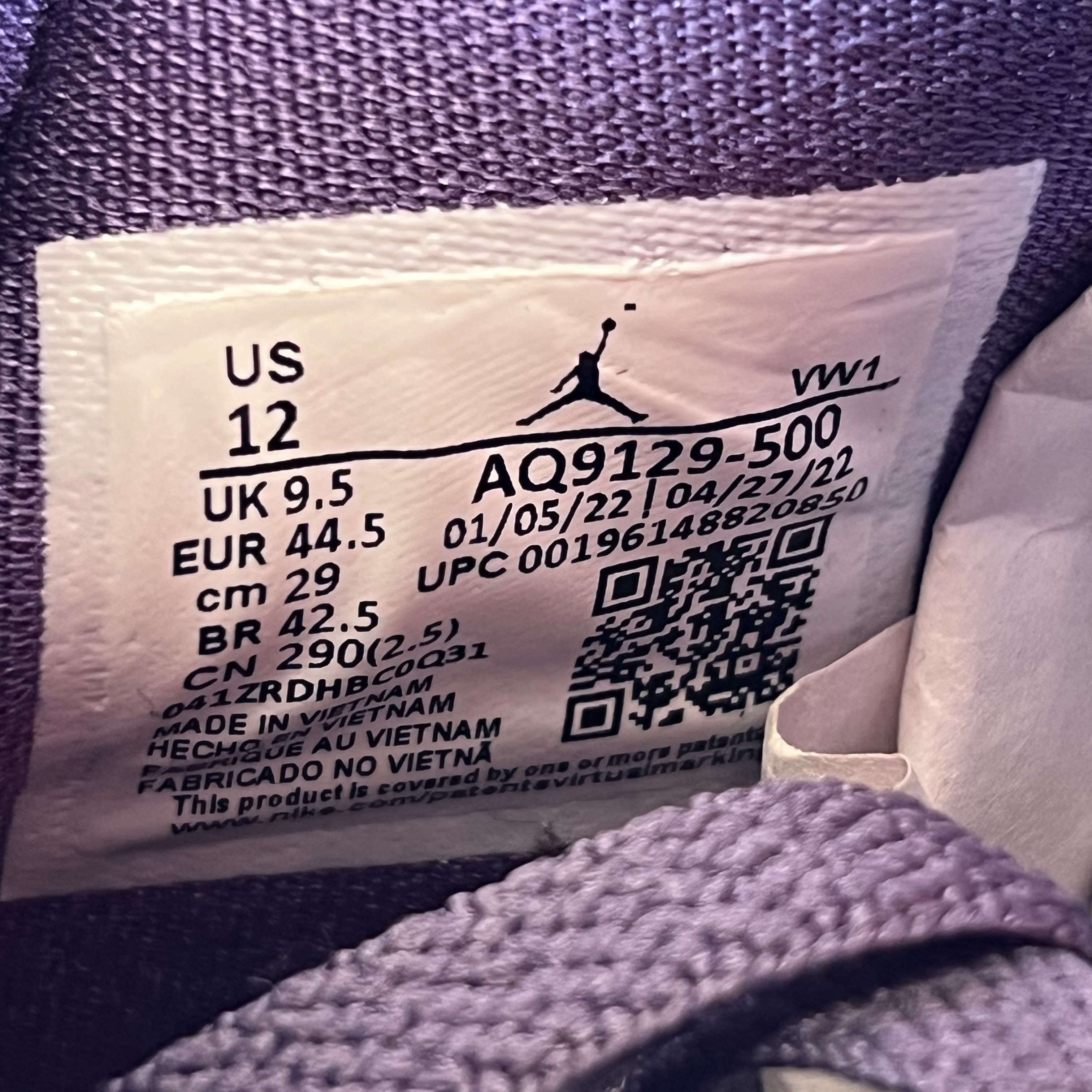 659650 Jordan 4 Retro Canyon Purple (Women's)