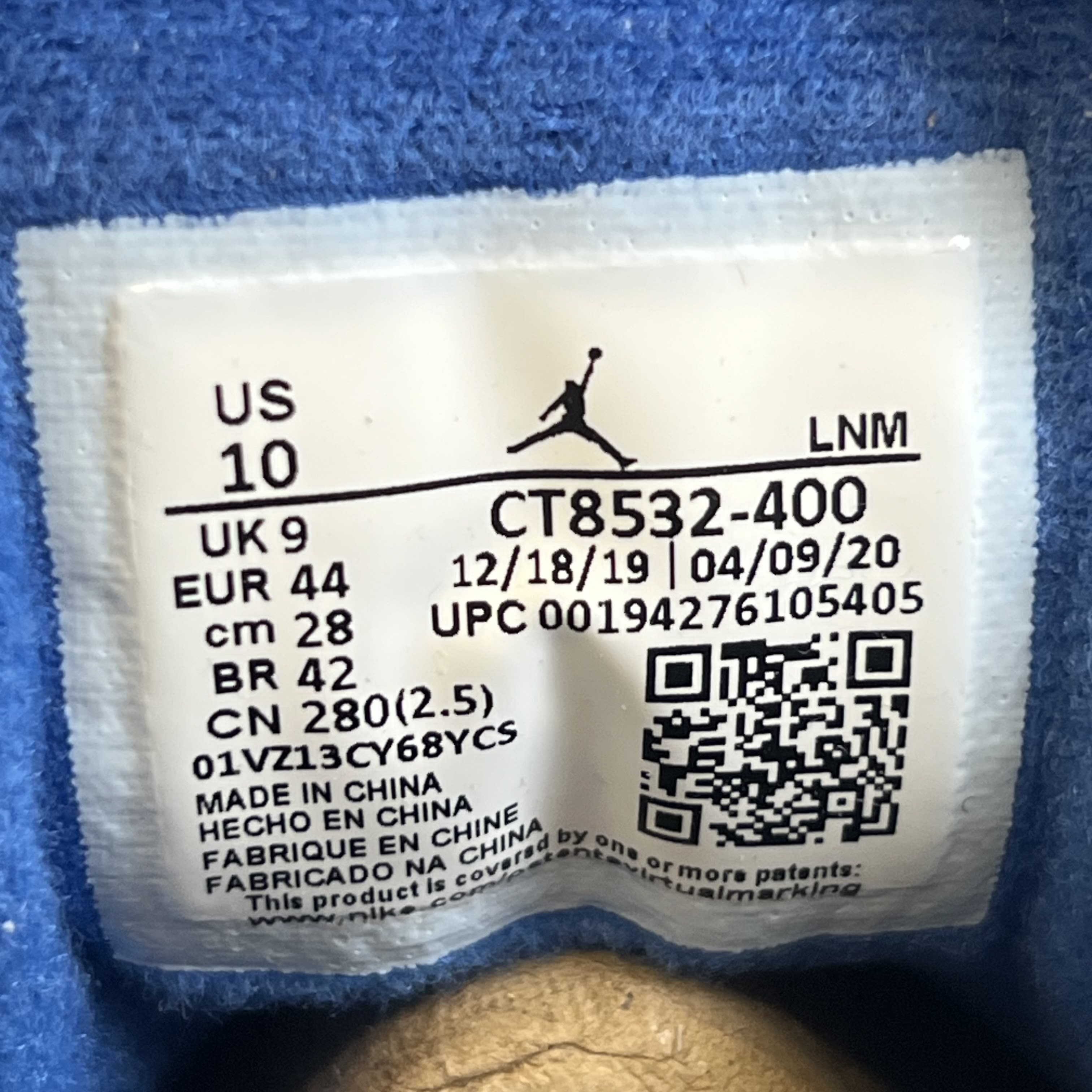 [SP3713] Jordan 3 Retro Varsity Royal Cement