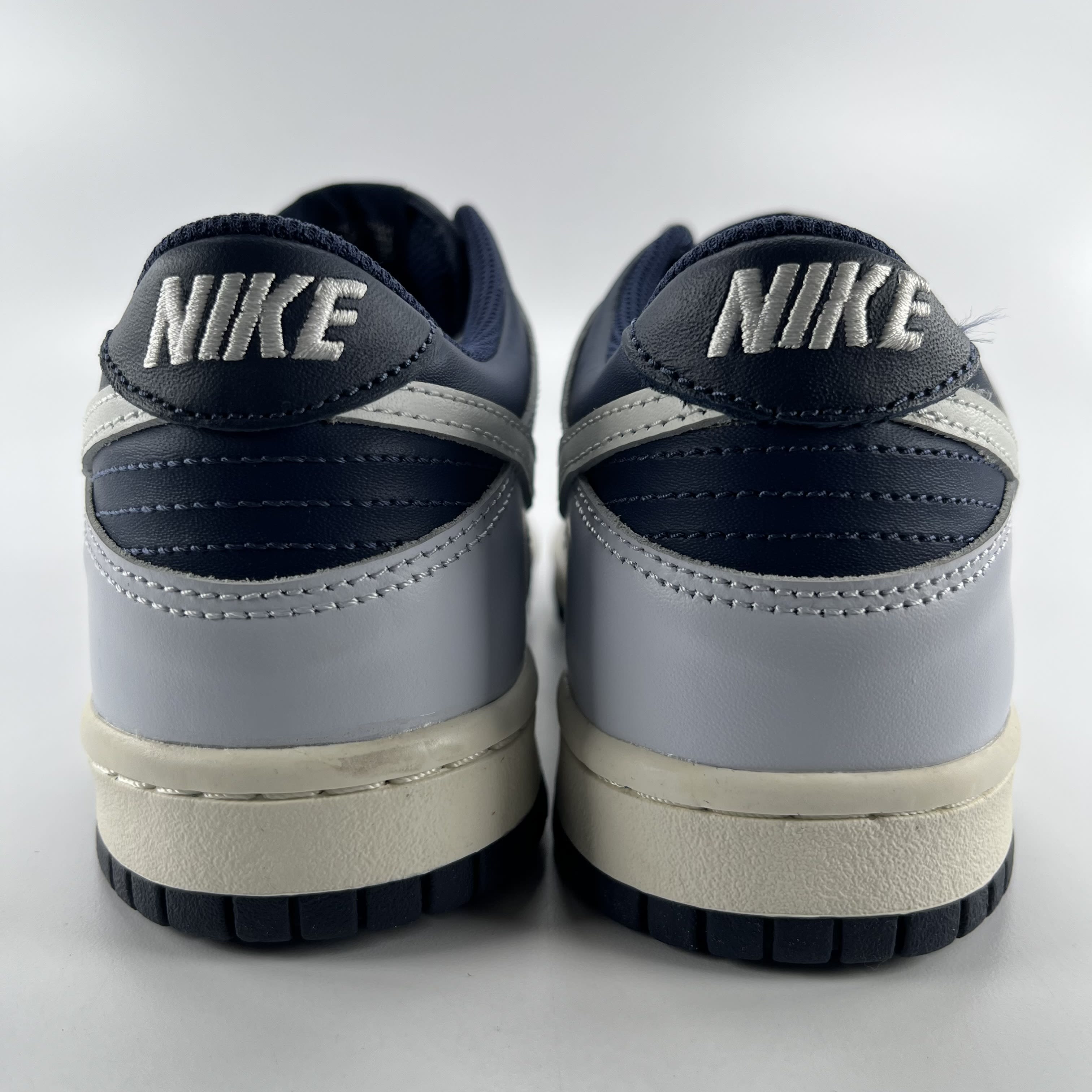 340081 Nike Dunk Low Football Grey Midnight Navy (GS)