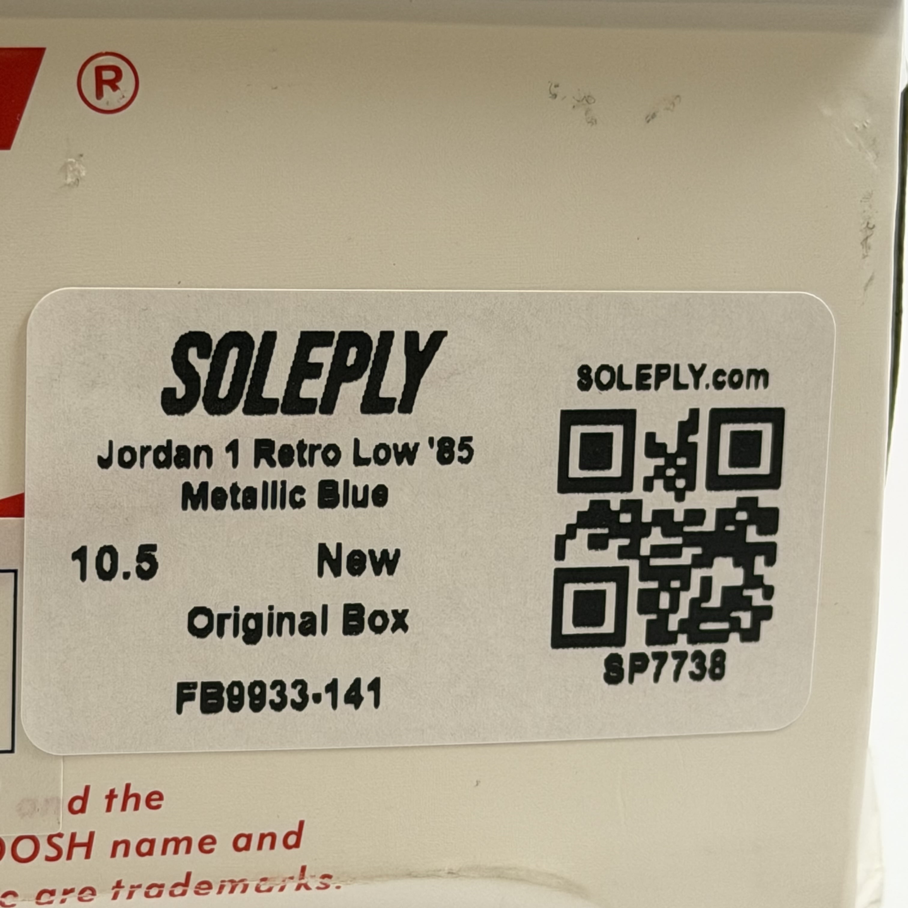 SP7738 Jordan 1 Retro Low '85 Metallic Blue