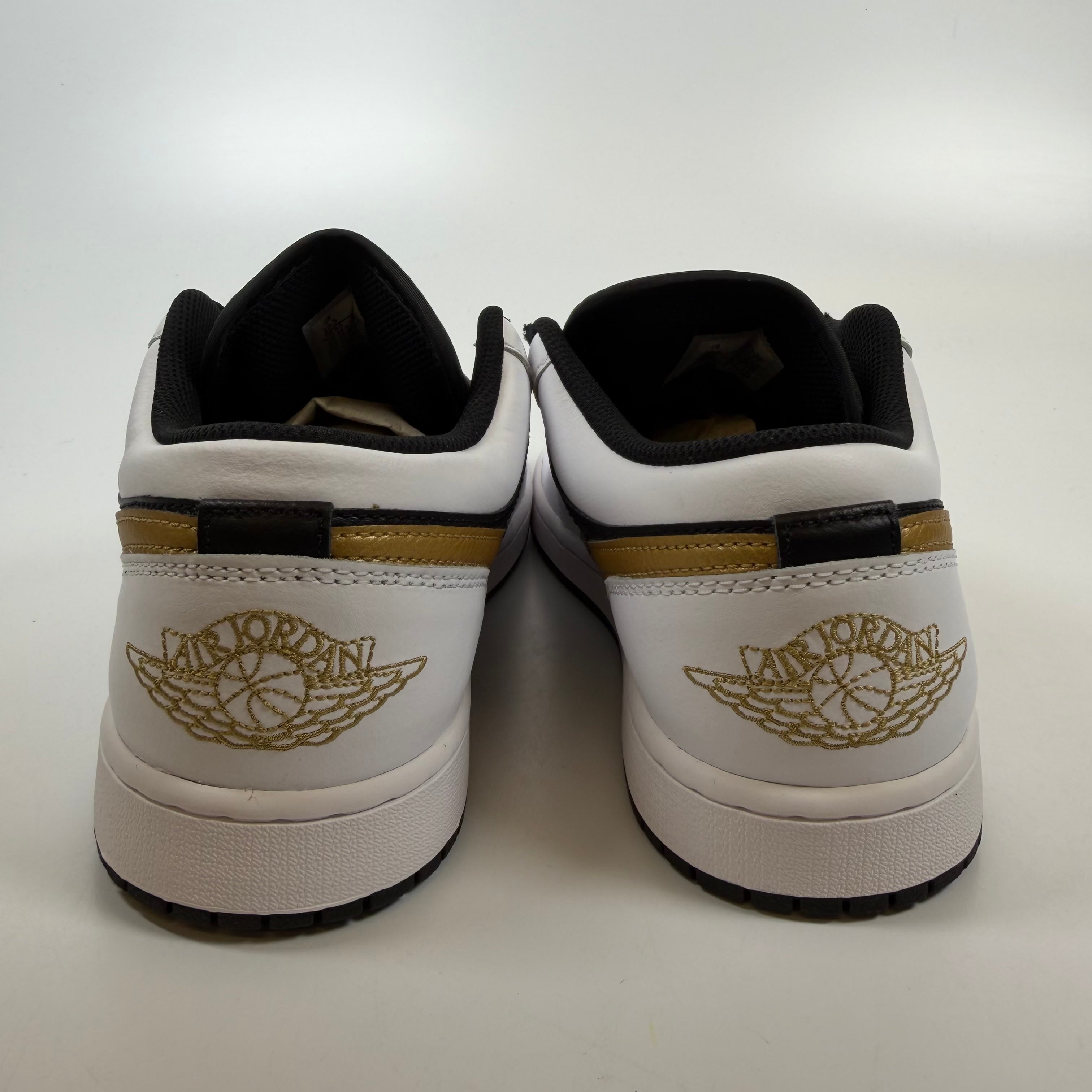 SP7060 Jordan 1 Low White Black Metallic Gold Swoosh