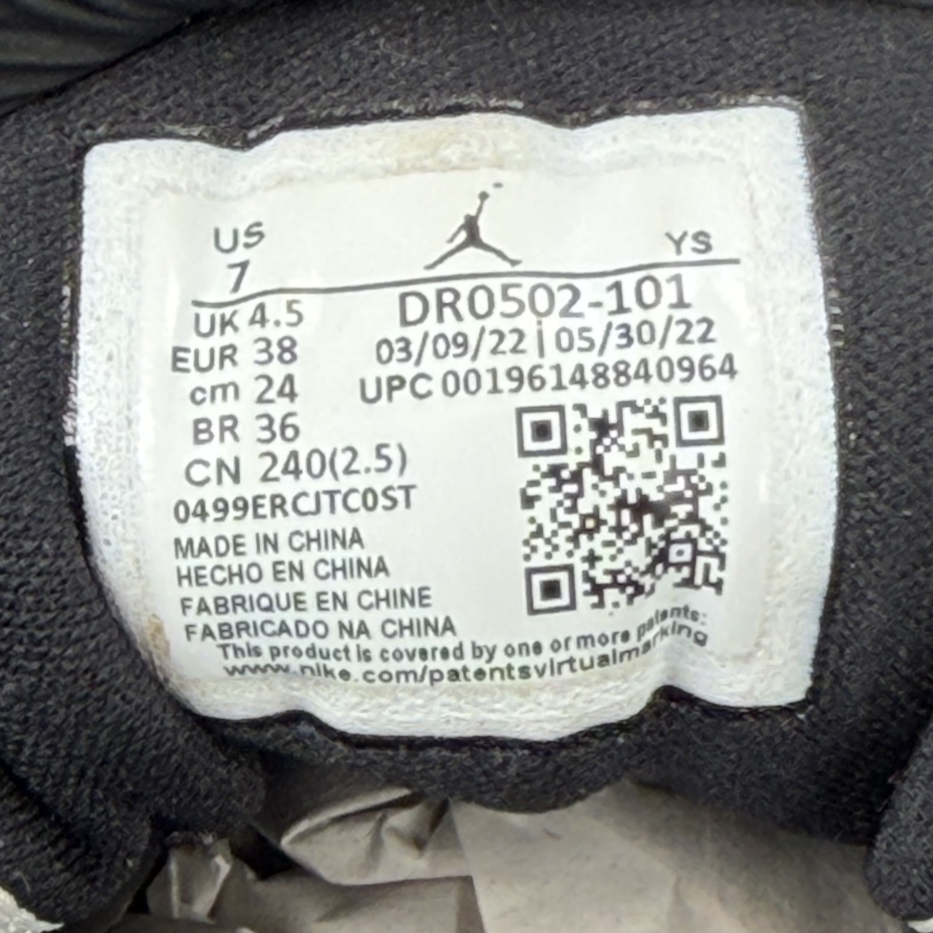 SP4448 Jordan 1 Low SE Homage Split White Black (Women's)