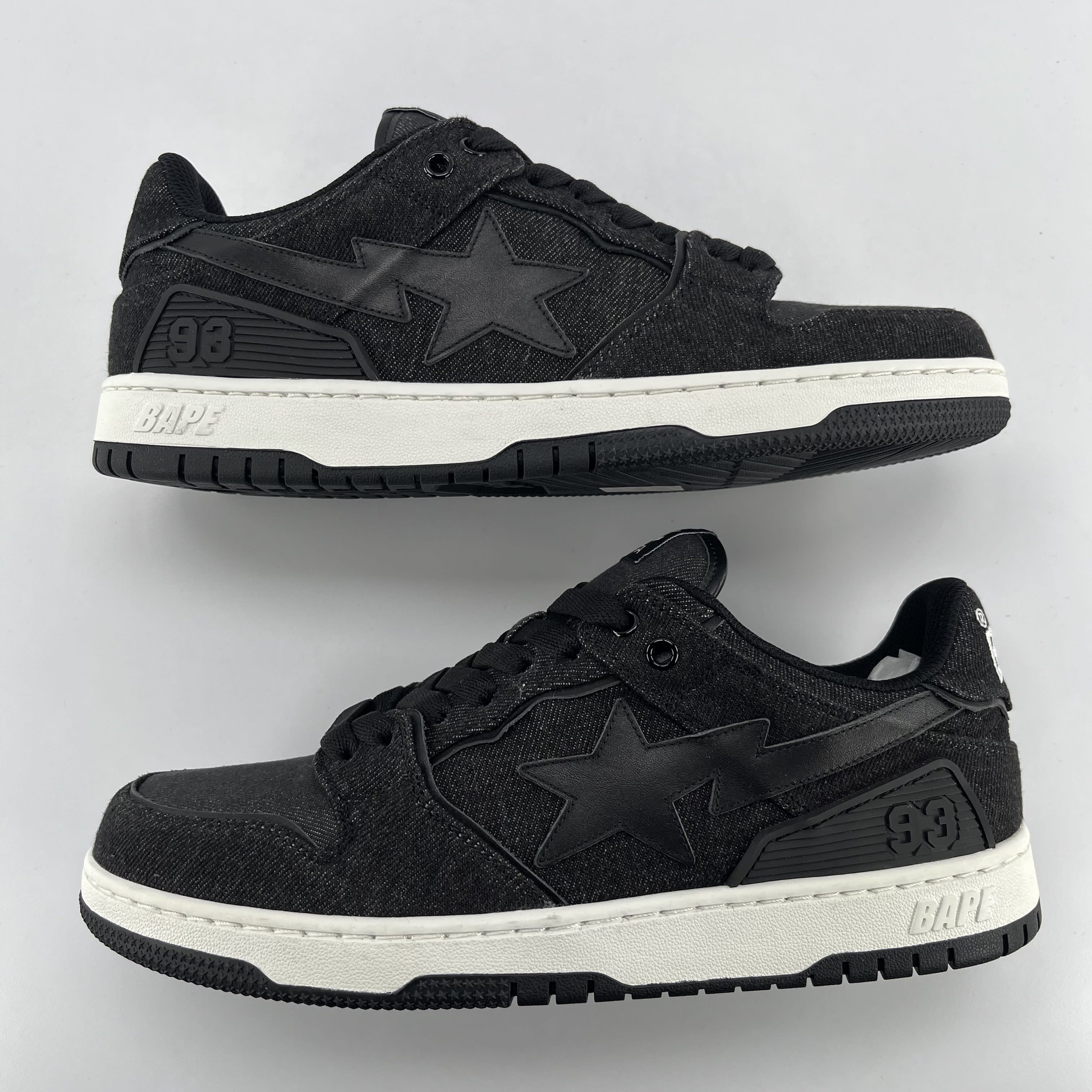 261444 A Bathing Ape Sk8 Sta Black Denim