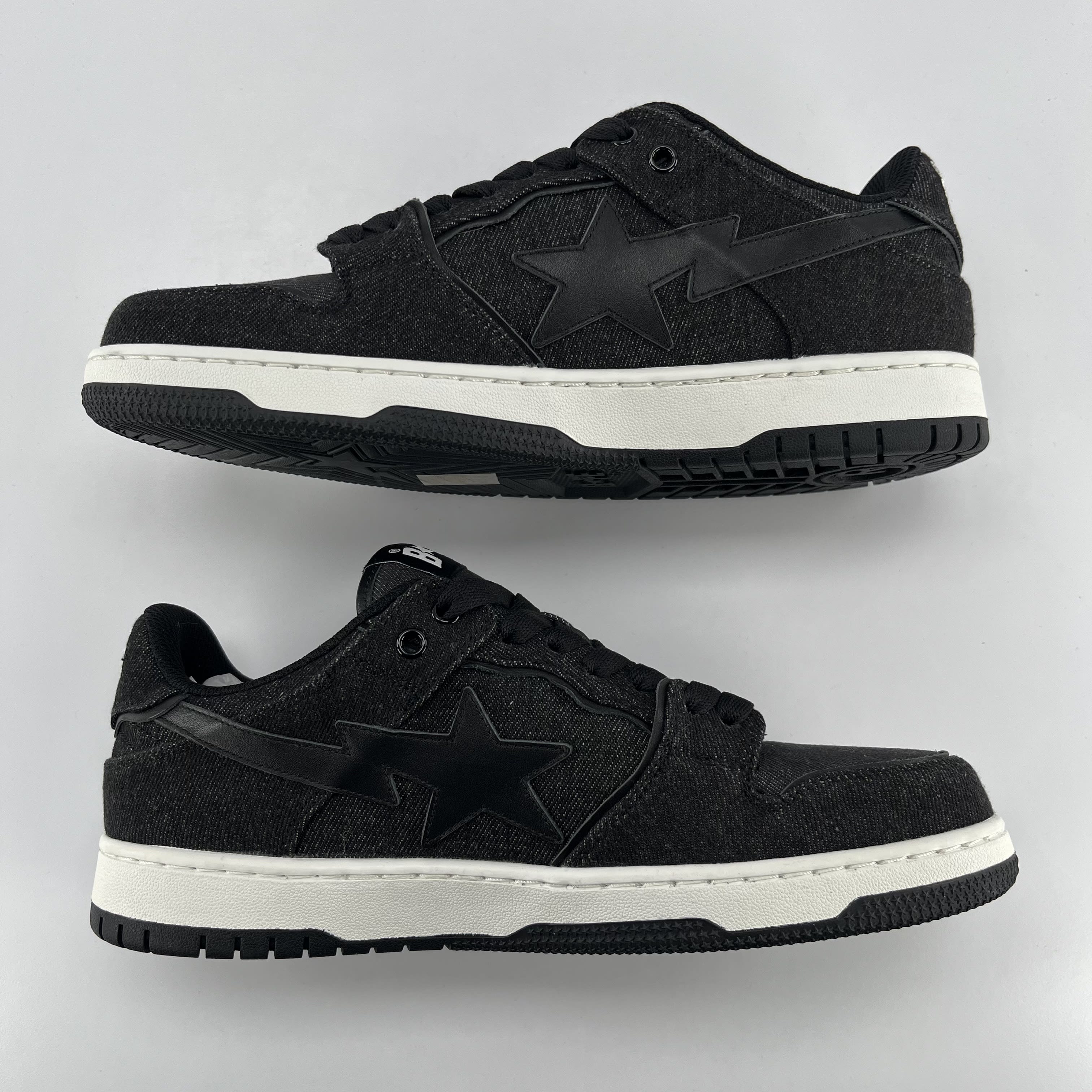 261444 A Bathing Ape Sk8 Sta Black Denim