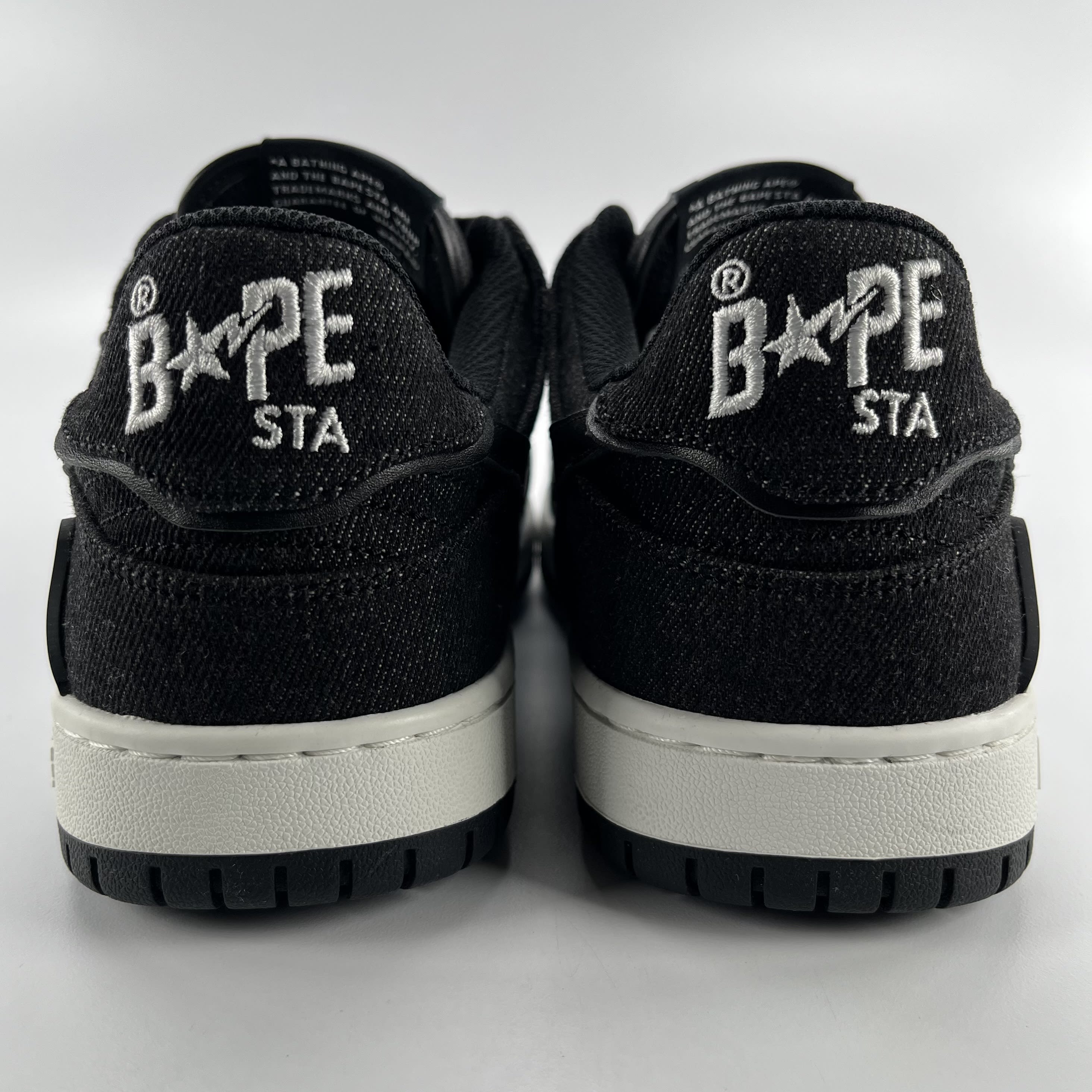 261444 A Bathing Ape Sk8 Sta Black Denim