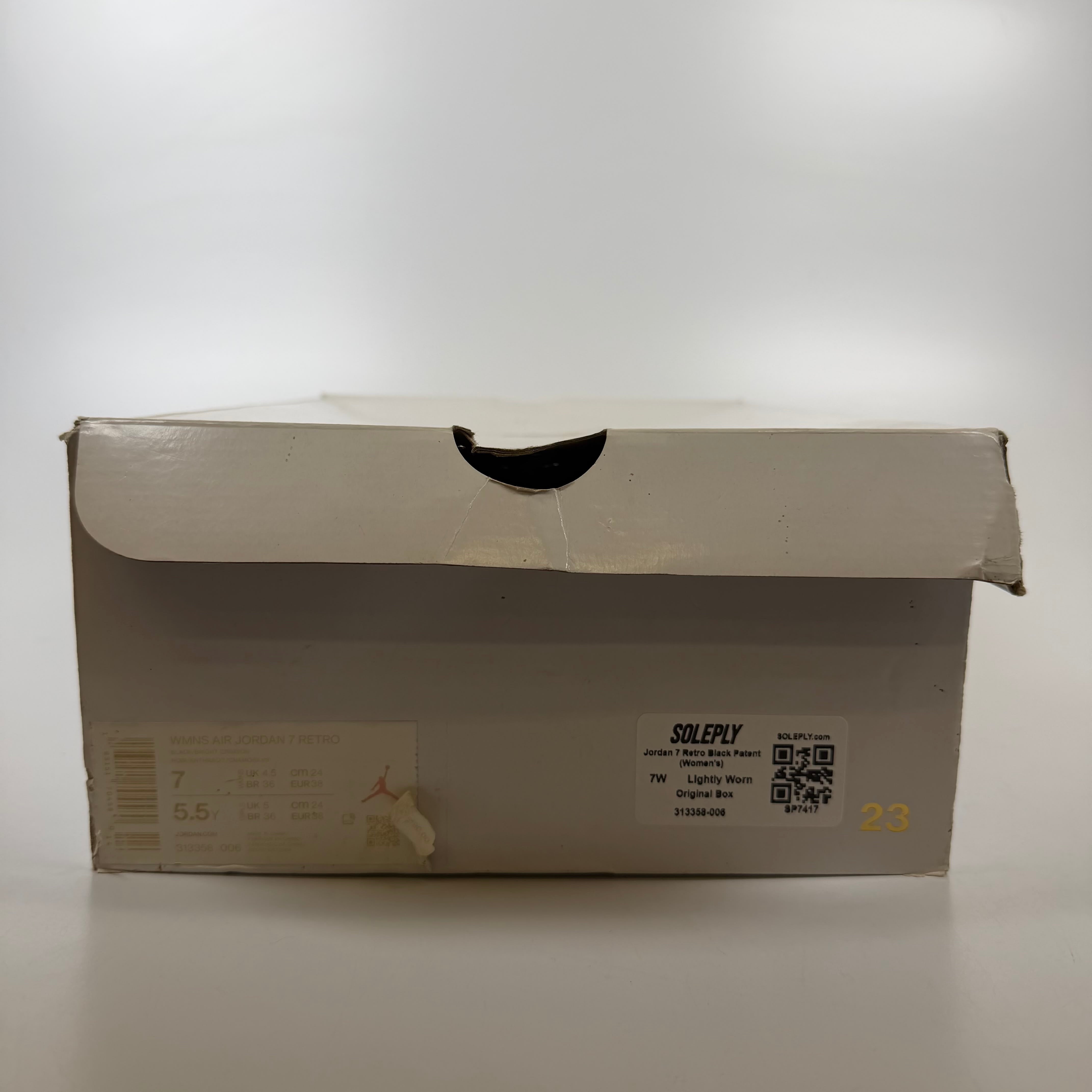 SP7417 Jordan 7 Retro Black Patent (Women's)