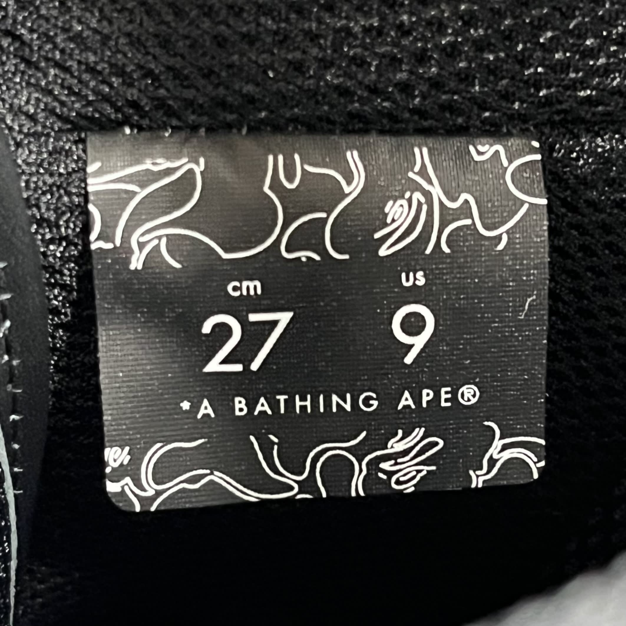 261444 A Bathing Ape Sk8 Sta Black Denim