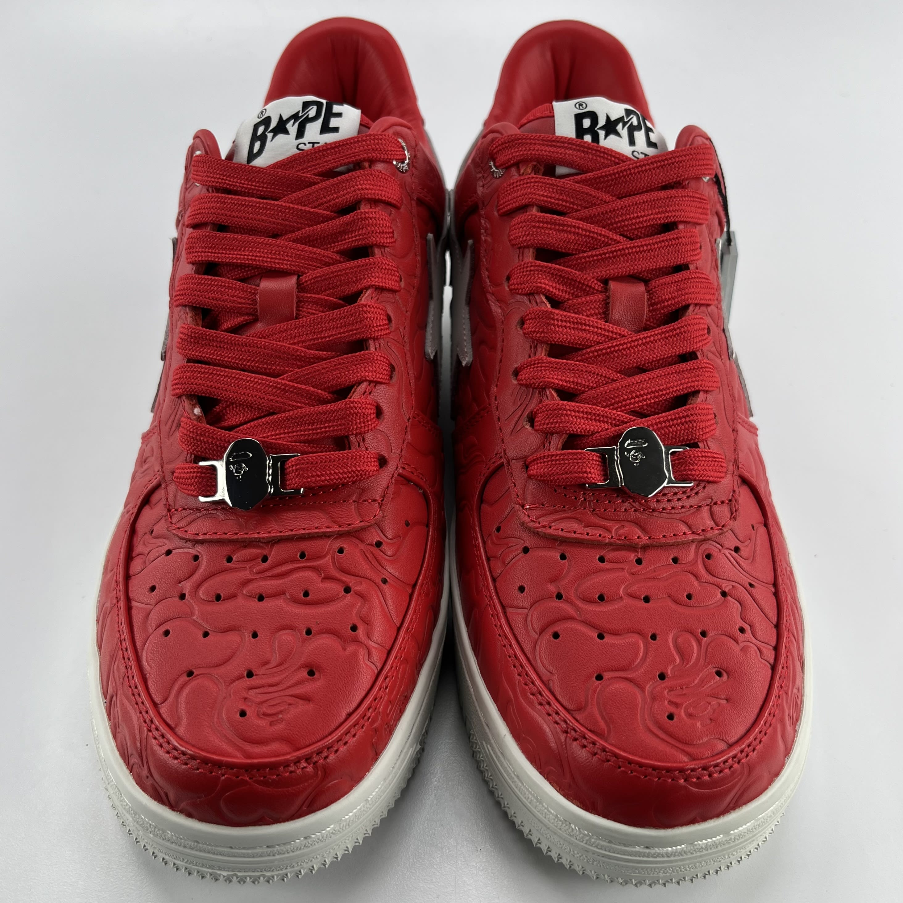 340673 A Bathing Ape Bape Sta Low #3 Line Camo Red