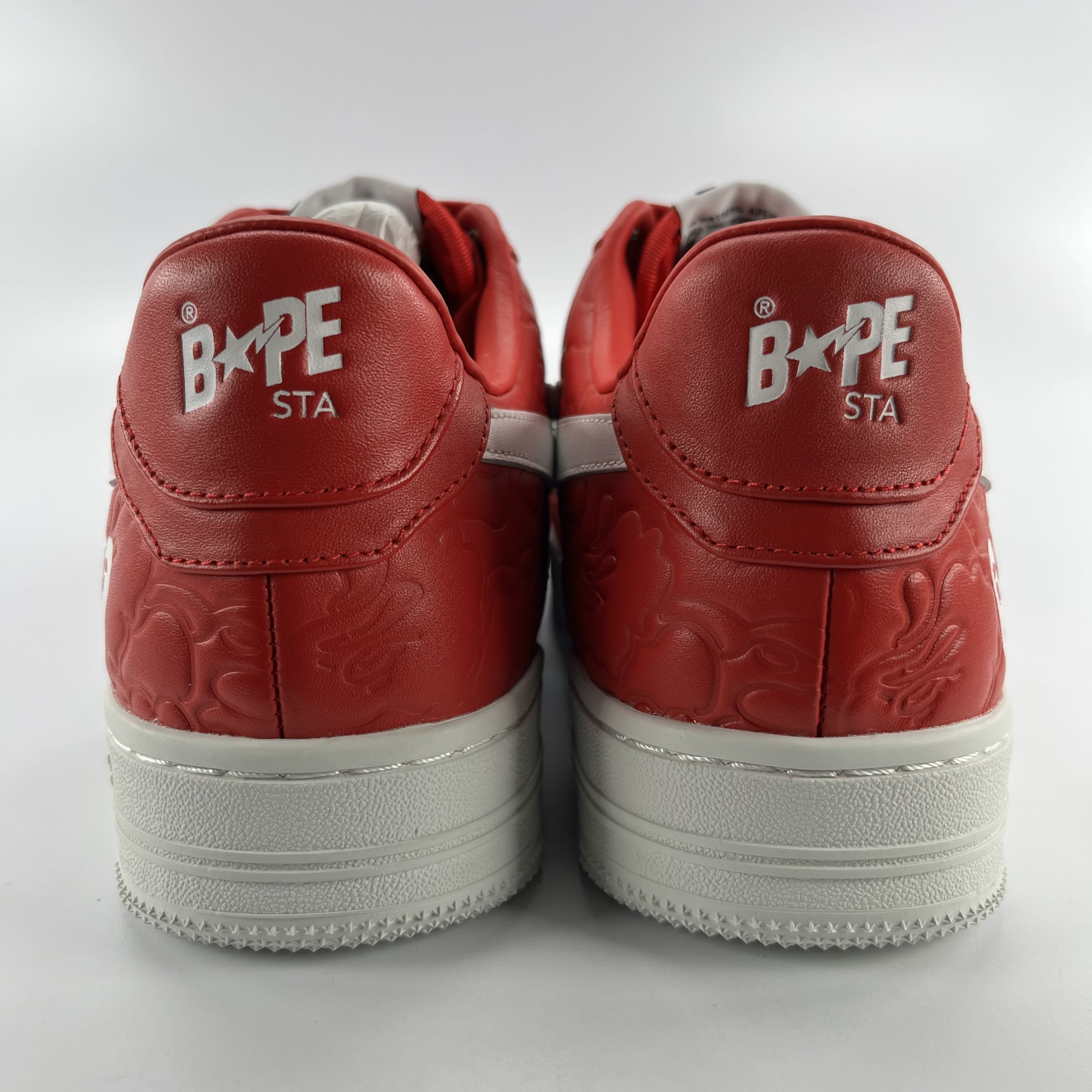 340673 A Bathing Ape Bape Sta Low #3 Line Camo Red