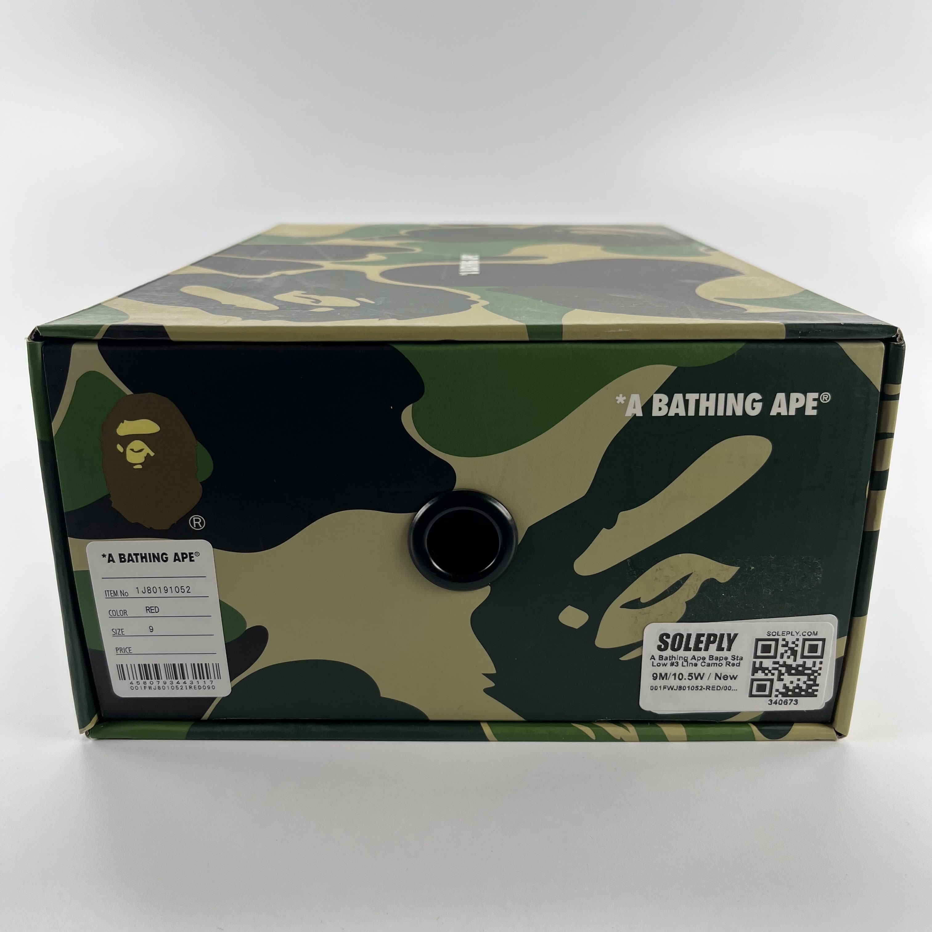 340673 A Bathing Ape Bape Sta Low #3 Line Camo Red