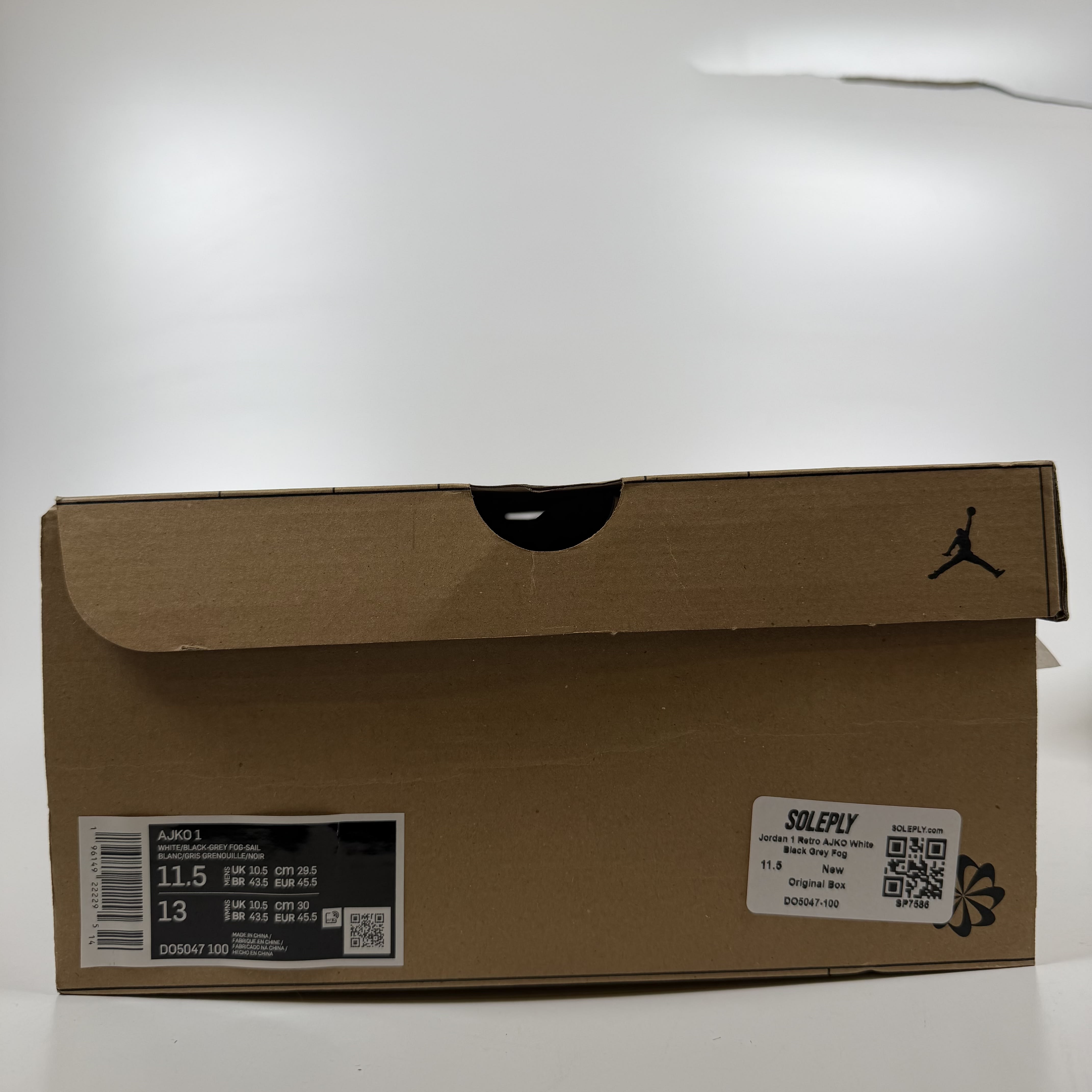 SP7586 Jordan 1 Retro AJKO White Black Grey Fog