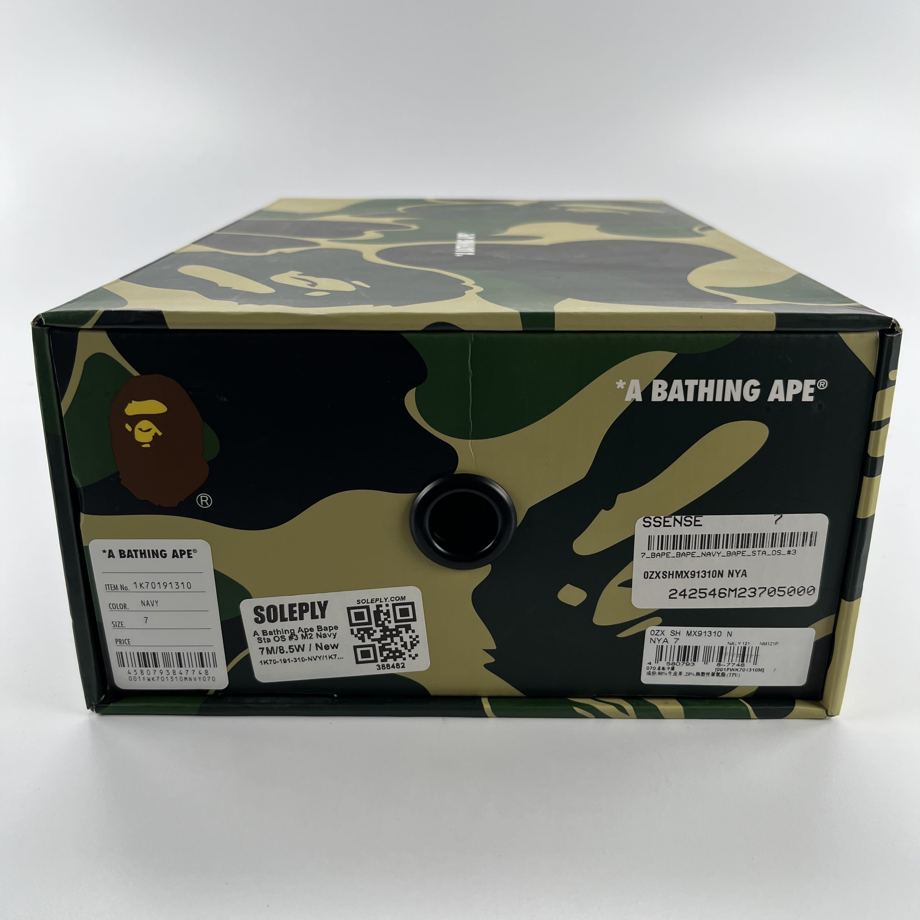 388482 A Bathing Ape Bape Sta OS #3 M2 Navy