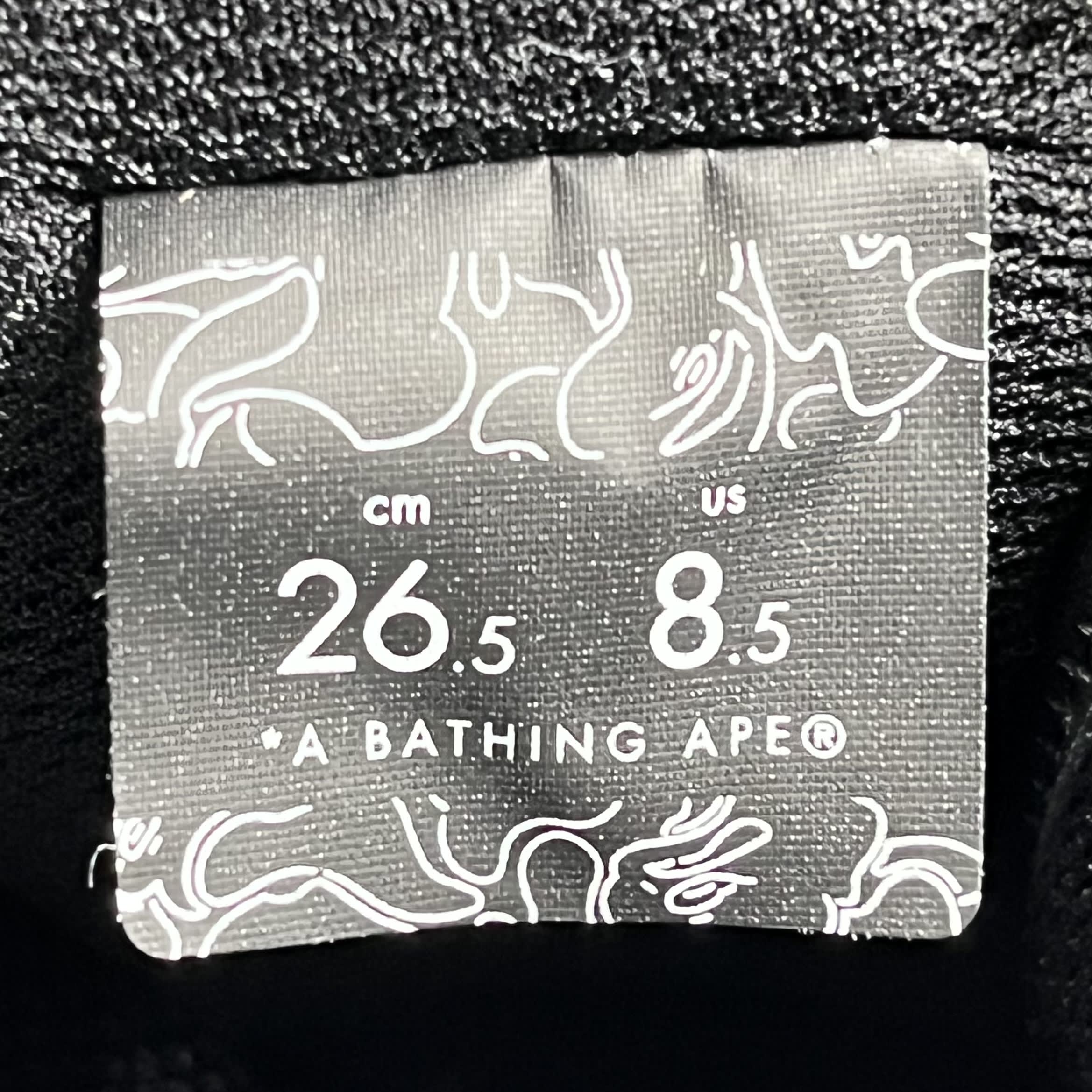 541476 A Bathing Ape Sk8 Sta Black Denim