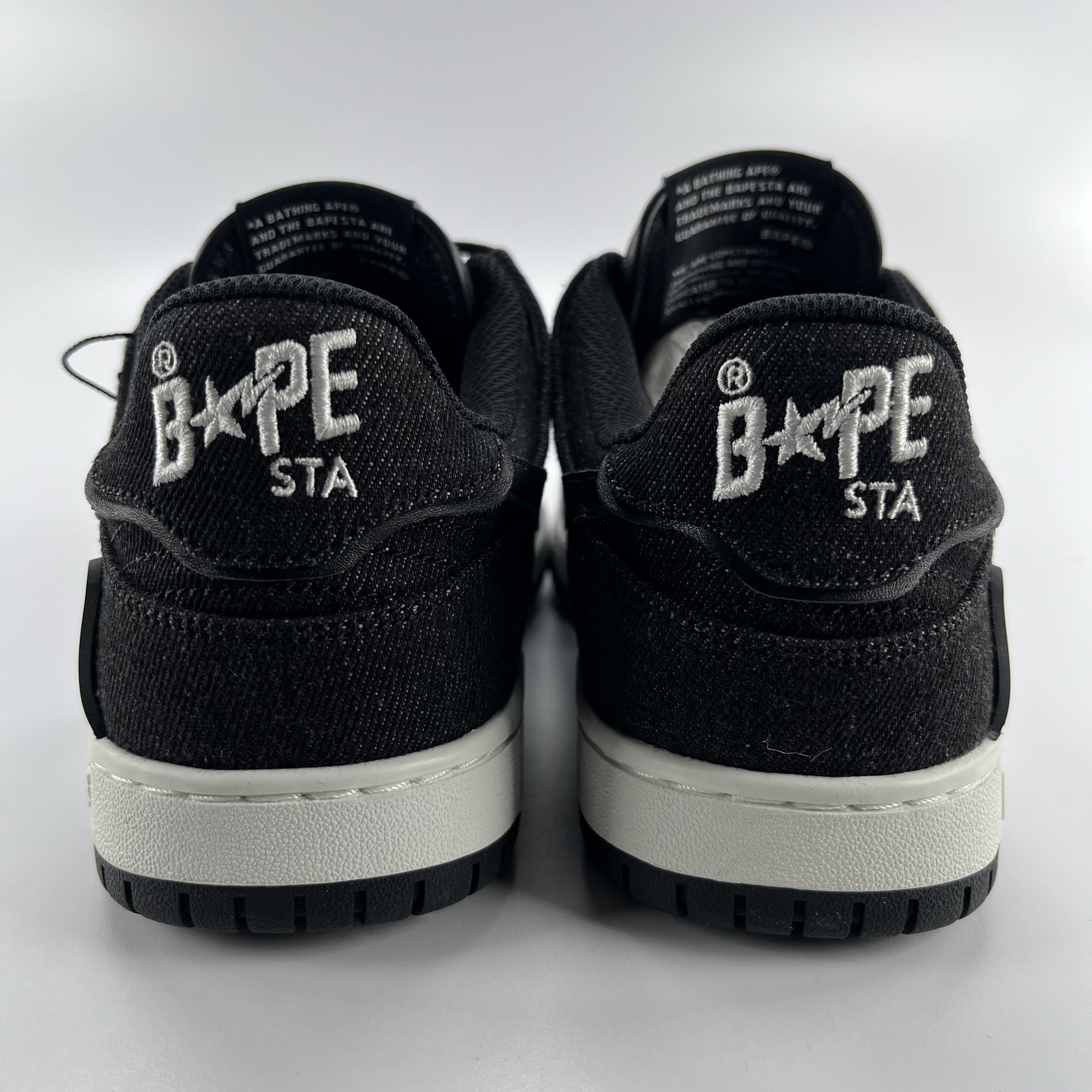 541476 A Bathing Ape Sk8 Sta Black Denim