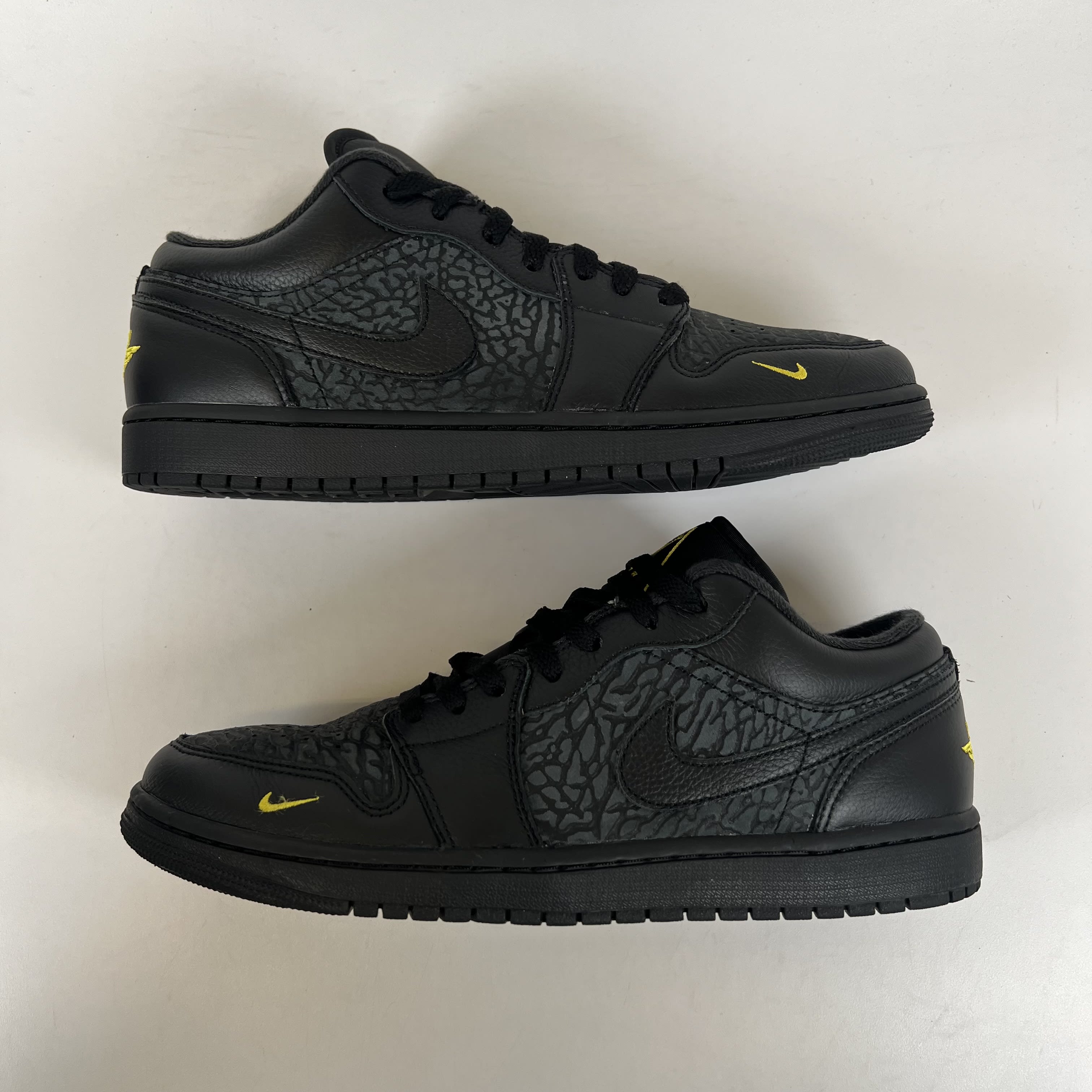 SP14800 Jordan 1 Low Black Elephant Print