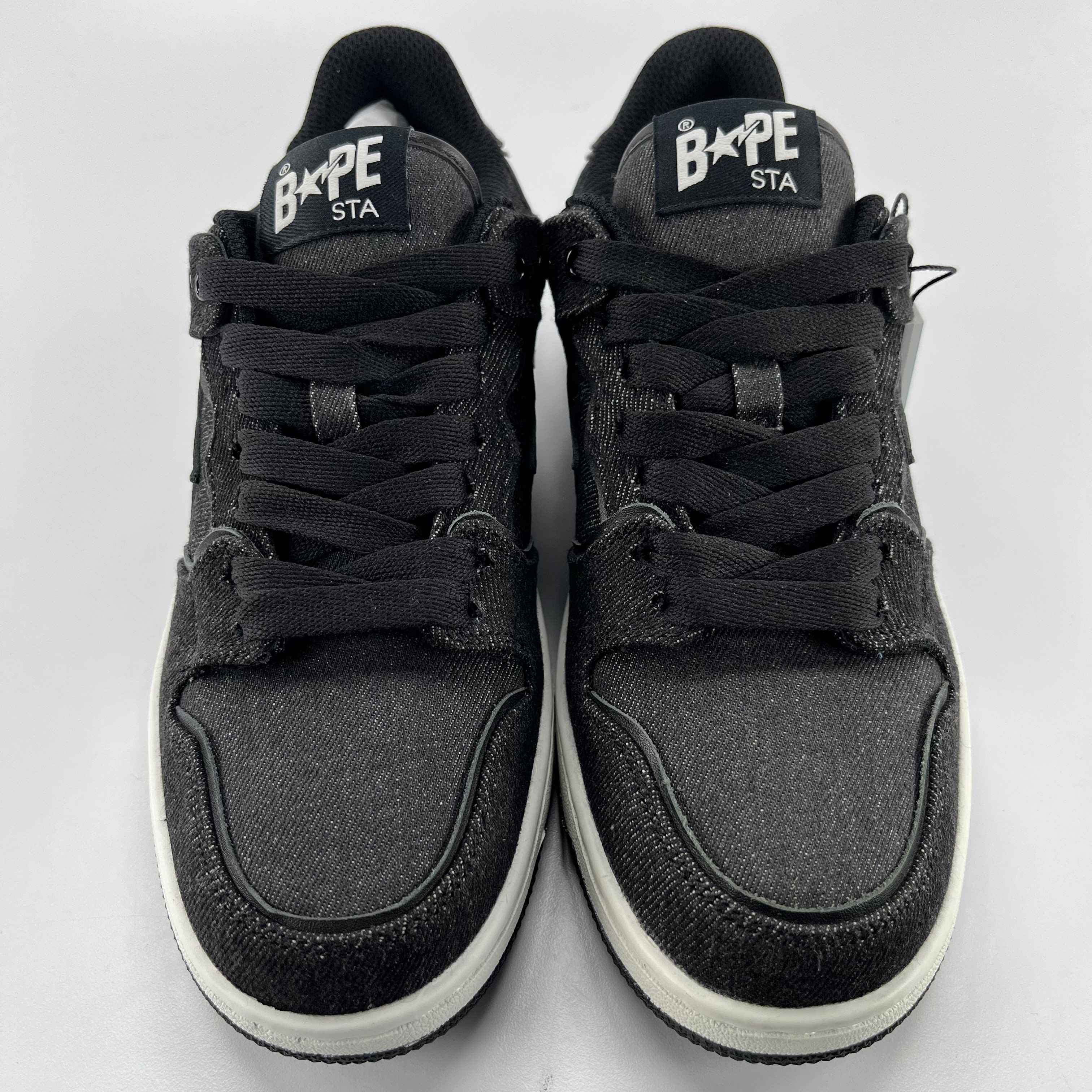340345 A Bathing Ape Sk8 Sta Black Denim
